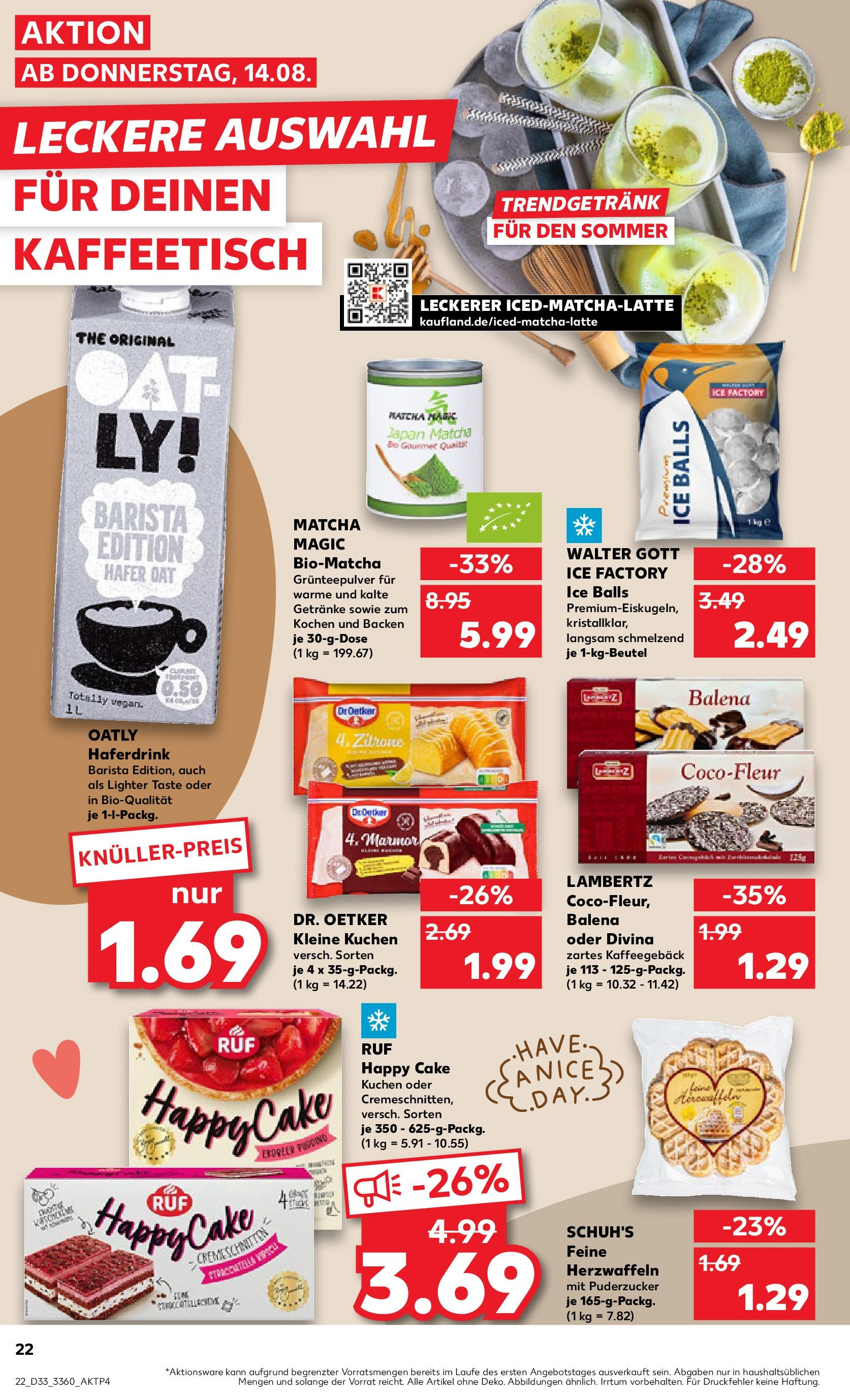 Prospekt Kaufland ab 14.08.2025 » Angebote und Werbung Online | Seite: 22 | Produkte: Haferdrink, Oatly, Zitrone, Kuchen Prospekt Kaufland ab 14.08.2025 » Angebote Online zum Blättern | Seite: 22 | Produkte: Haferdrink, Oatly, Zitrone, Kuchen