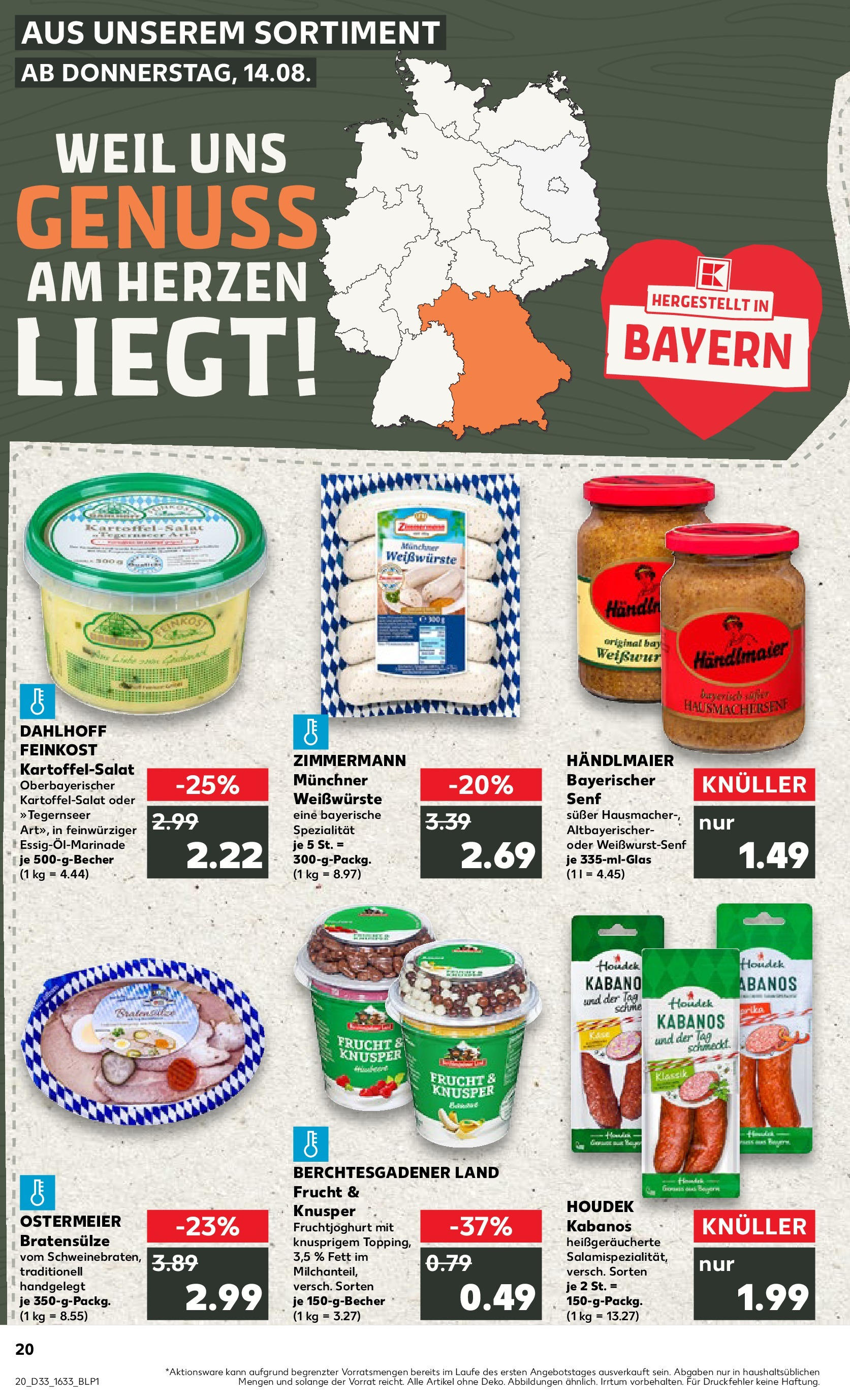 Prospekt Kaufland ab 14.08.2025 » Angebote Online zum Blättern | Seite: 20 | Produkte: Fruchtjoghurt