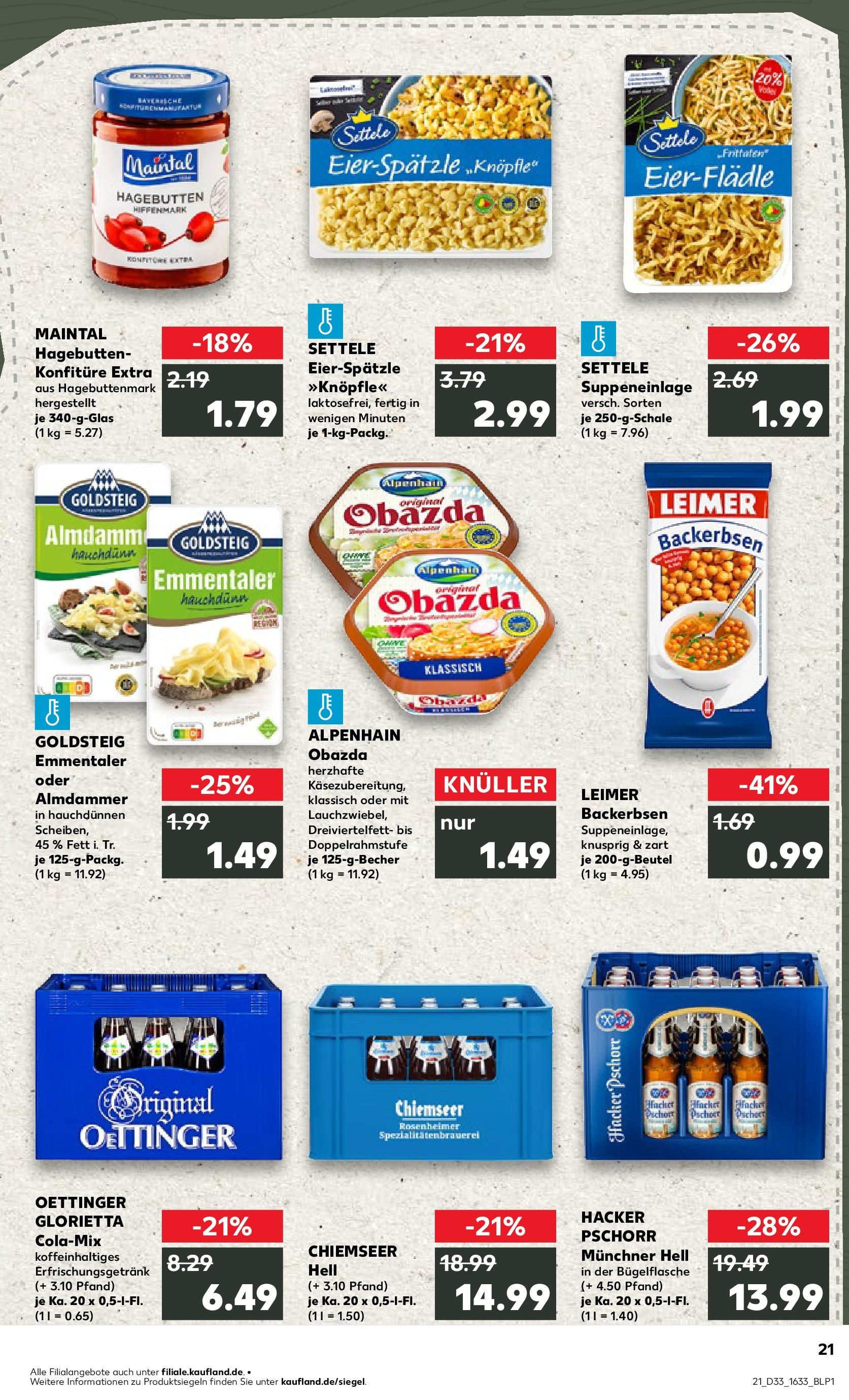 Prospekt Kaufland ab 14.08.2025 » Angebote Online zum Blättern | Seite: 21 | Produkte: Oettinger
