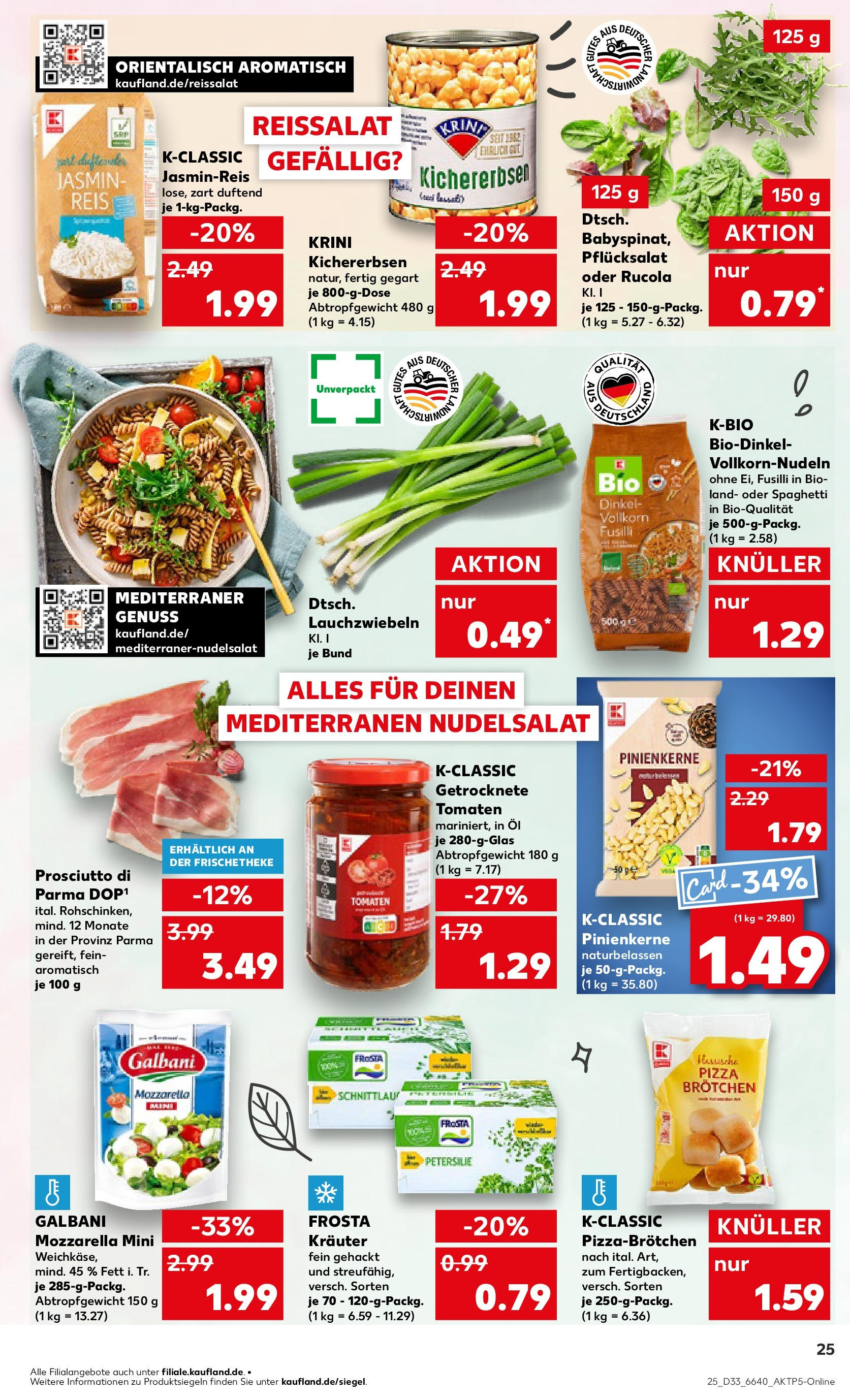 Prospekt Kaufland ab 14.08.2025 » Angebote und Werbung Online | Seite: 23 | Produkte: Öl, Mozzarella, Rucola, Petersilie Prospekt Kaufland ab 14.08.2025 » Angebote Online zum Blättern | Seite: 23 | Produkte: Öl, Mozzarella, Rucola, Petersilie