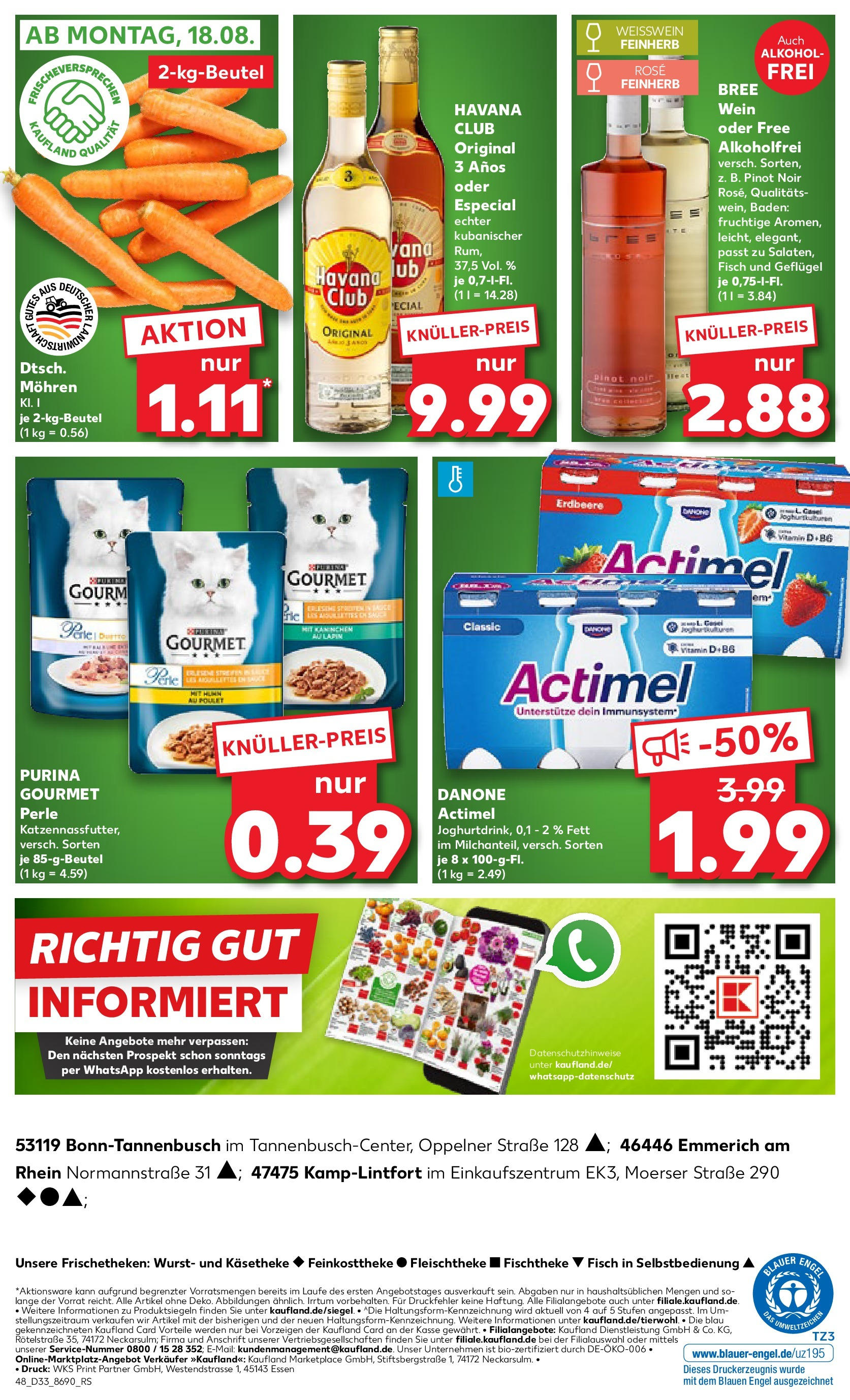 Prospekt Kaufland ab 18.08.2025 » Angebote Online zum Blättern | Seite: 5 | Produkte: Actimel, Weißwein, Bree, Wein
