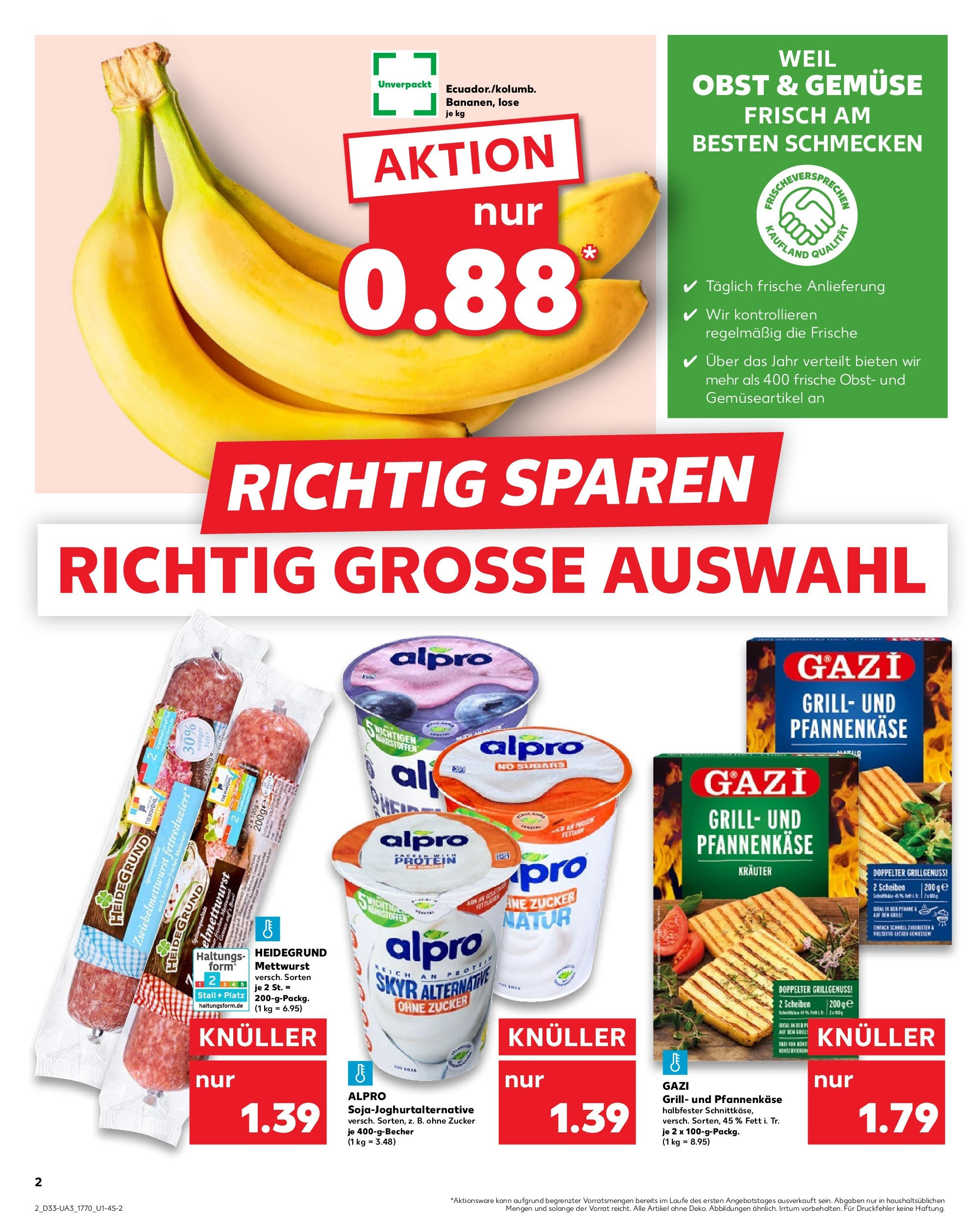 Prospekt Kaufland ab 14.08.2025 » Angebote Online zum Blättern | Seite: 2 | Produkte: Grill, Skyr, Alpro, Obst