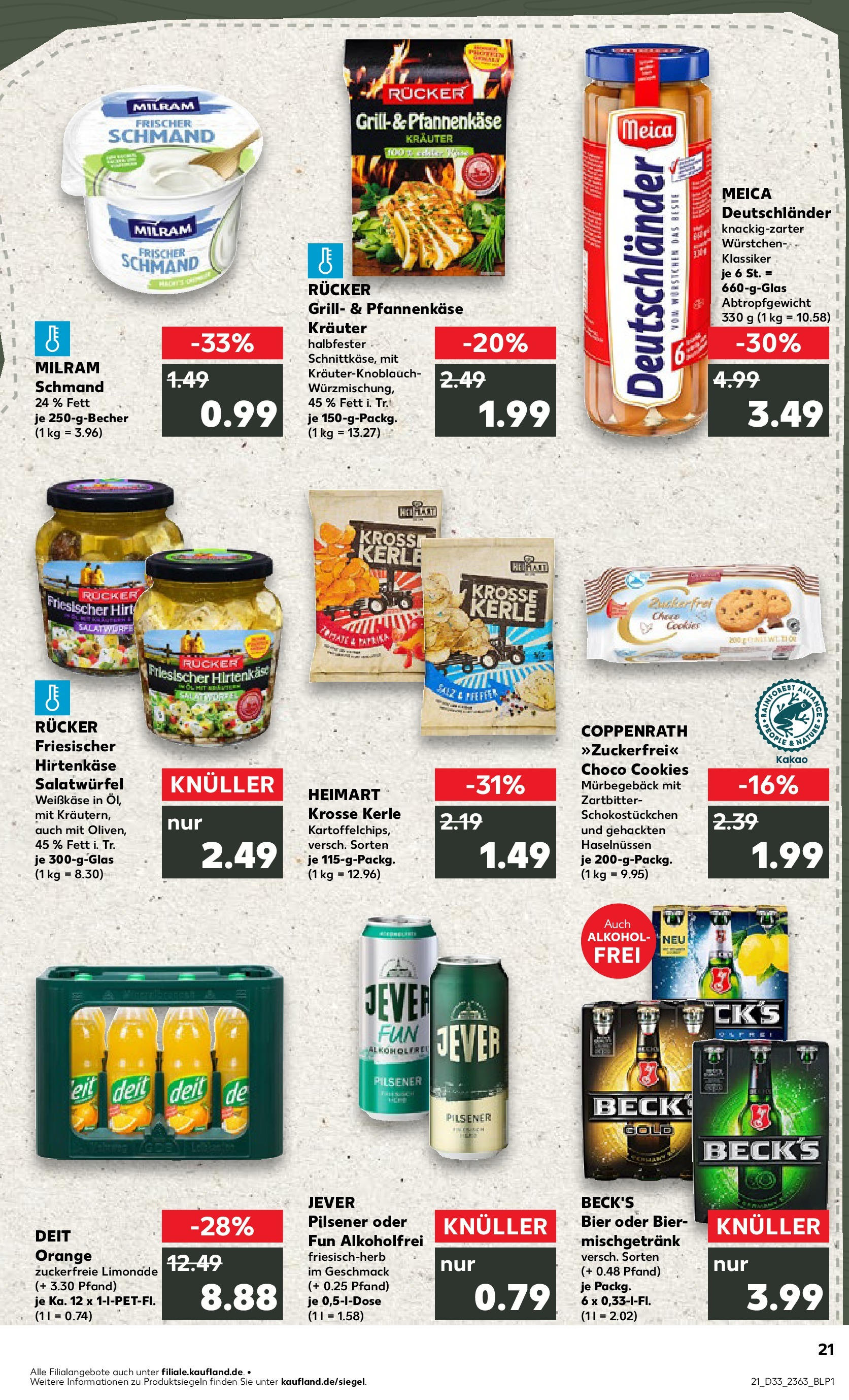 Prospekt Kaufland ab 14.08.2025 » Angebote und Werbung Online | Seite: 21 | Produkte: Paprika, Milram, Jever, Chips Prospekt Kaufland ab 14.08.2025 » Angebote Online zum Blättern | Seite: 21 | Produkte: Paprika, Milram, Jever, Chips