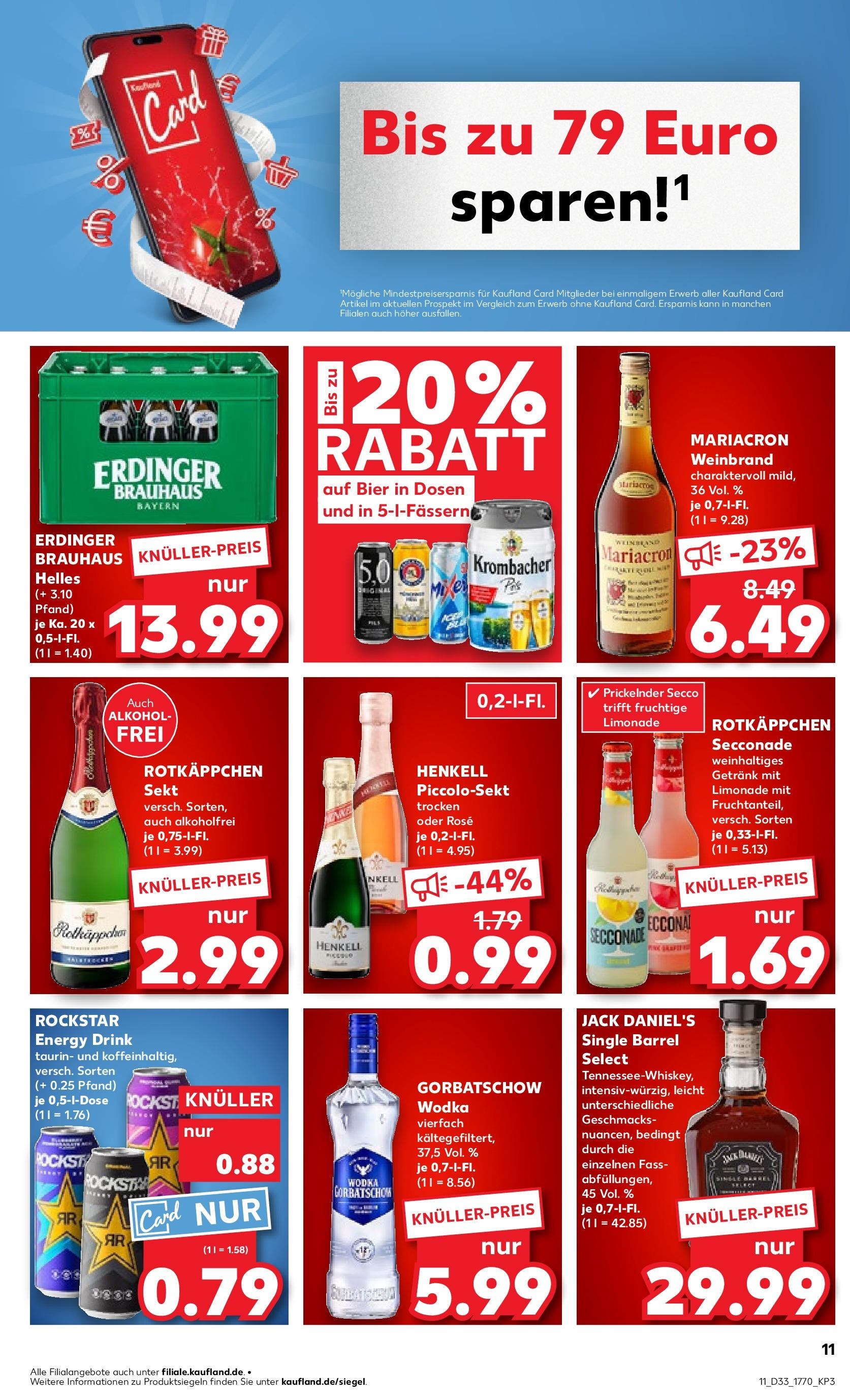 Prospekt Kaufland ab 14.08.2025 » Angebote Online zum Blättern | Seite: 15 | Produkte: Krombacher, Rotkäppchen, Vodka, Whiskey