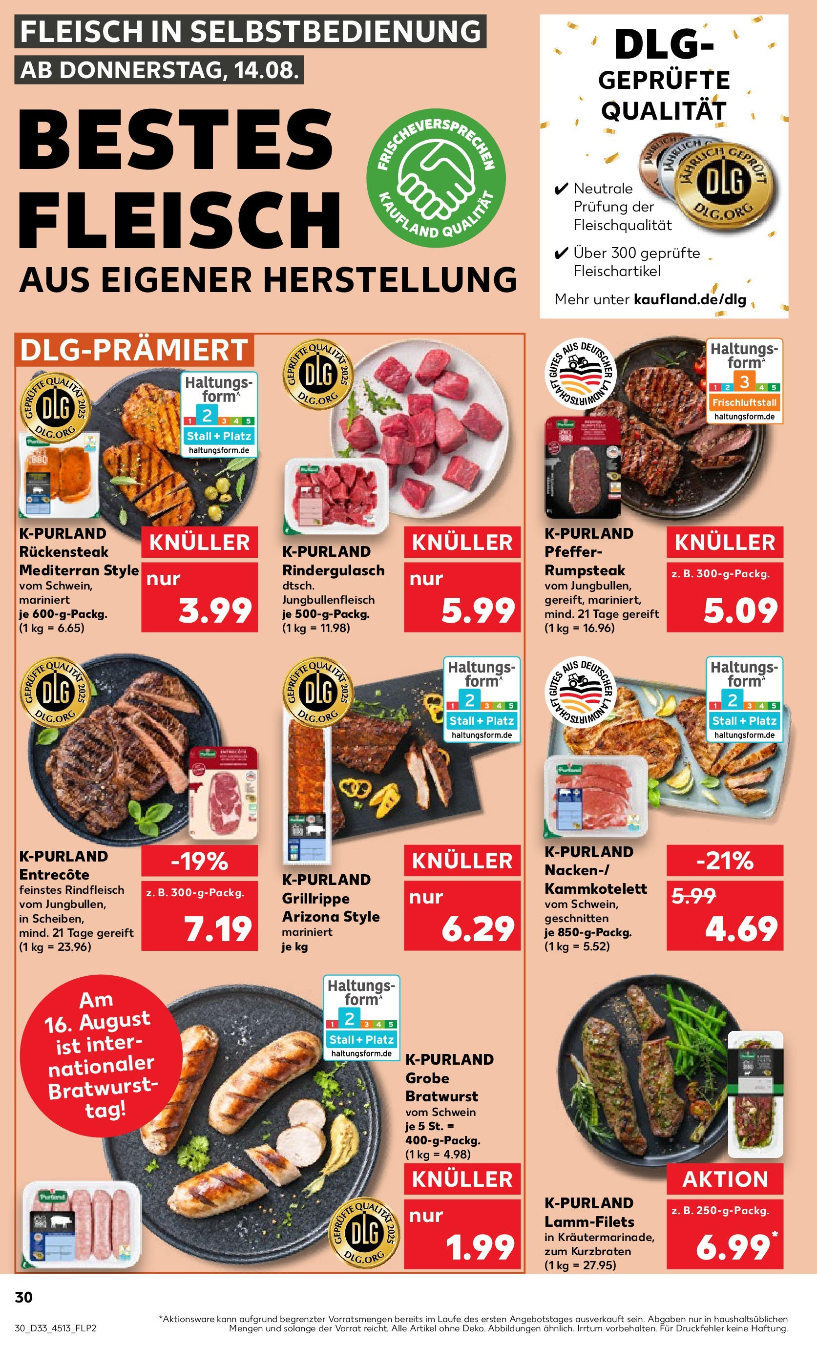 Prospekt Kaufland ab 18.08.2025 » Angebote und Werbung Online | Seite: 43 | Produkte: Rumpsteak, Rindergulasch, Pfeffer, Rindfleisch Prospekt Kaufland ab 18.08.2025 » Angebote Online zum Blättern | Seite: 43 | Produkte: Rumpsteak, Rindergulasch, Pfeffer, Rindfleisch