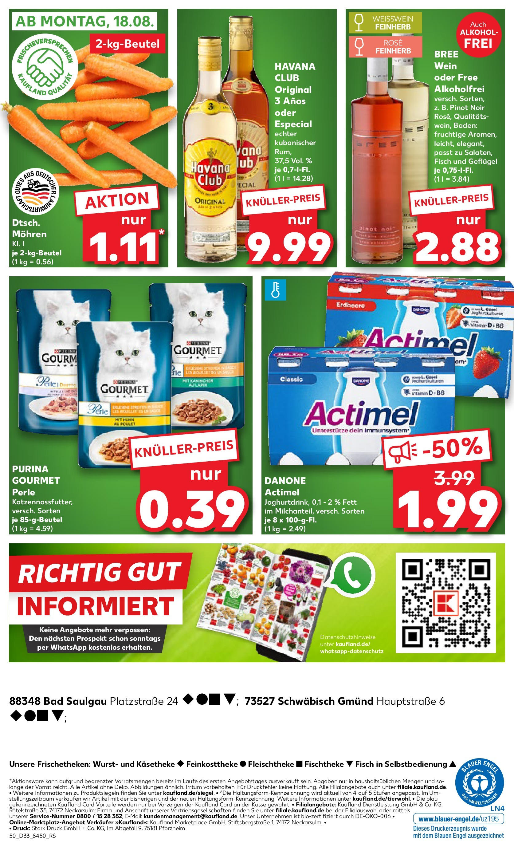 Prospekt Kaufland ab 18.08.2025 » Angebote und Werbung Online | Seite: 5 | Produkte: Kaninchen, Weißwein, Rum, Wurst Prospekt Kaufland ab 18.08.2025 » Angebote Online zum Blättern | Seite: 5 | Produkte: Kaninchen, Weißwein, Rum, Wurst