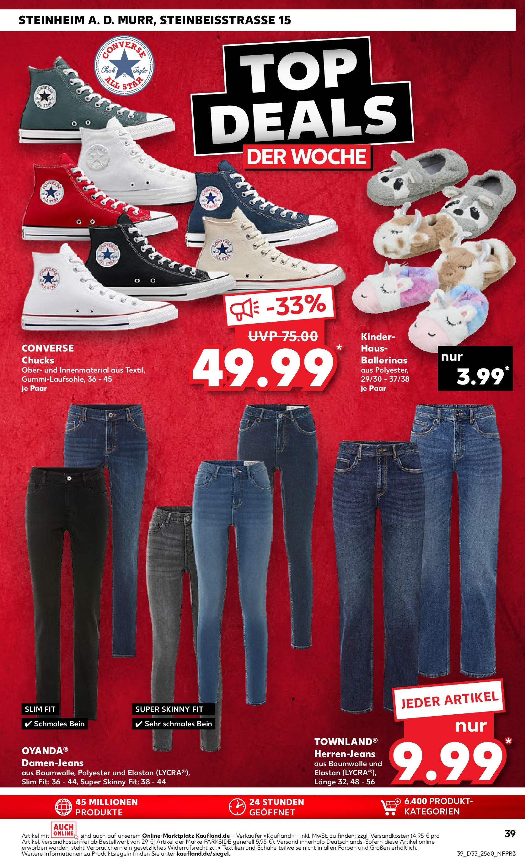 Prospekt Kaufland ab 18.08.2025 » Angebote Online zum Blättern | Seite: 52 | Produkte: Ballerinas, Jeans