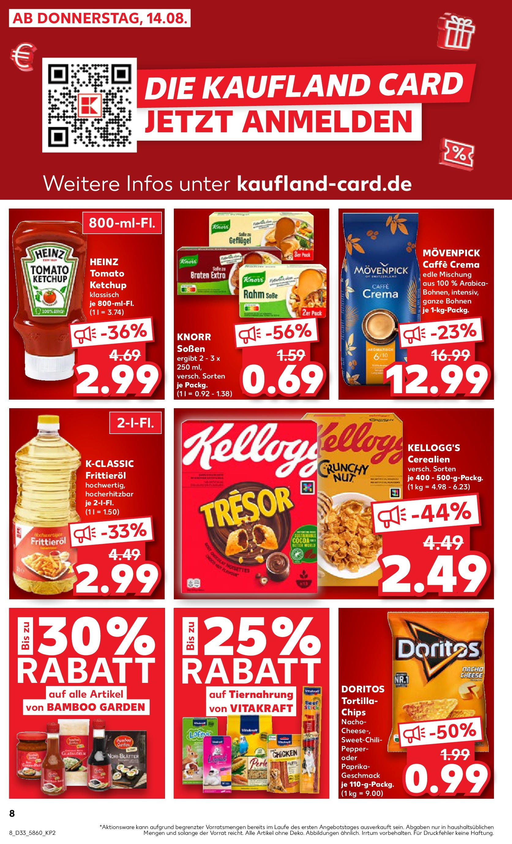 Prospekt Kaufland ab 14.08.2025 » Angebote und Werbung Online | Seite: 8 | Produkte: Kellogg's, Knorr, Chips, Ketchup Prospekt Kaufland ab 14.08.2025 » Angebote Online zum Blättern | Seite: 8 | Produkte: Kellogg's, Knorr, Chips, Ketchup