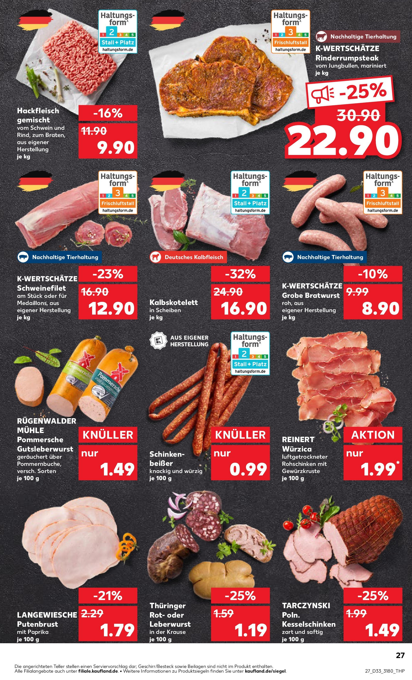 Prospekt Kaufland ab 14.08.2025 » Angebote Online zum Blättern | Seite: 27 | Produkte: Mühle, Bratwurst, Paprika, Schinken