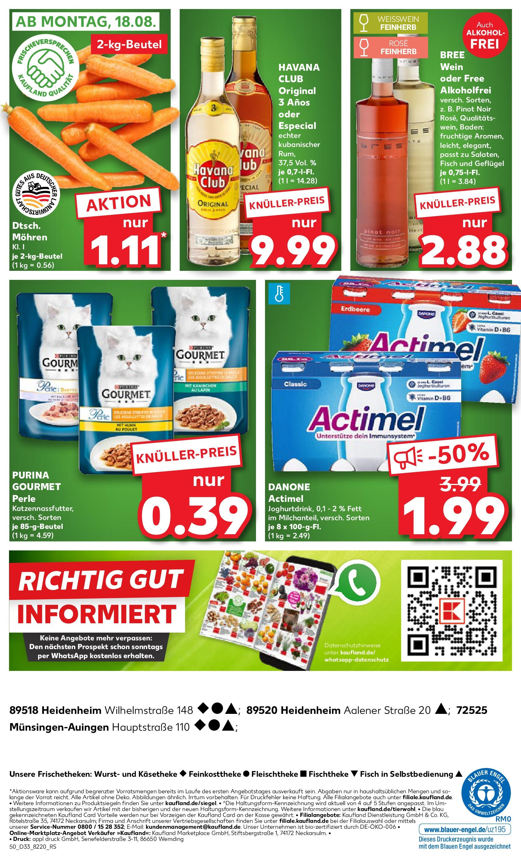 Prospekt Kaufland ab 14.08.2025 » Angebote Online zum Blättern | Seite: 50 | Produkte: Havana club, Kaninchen, Weißwein, Rum
