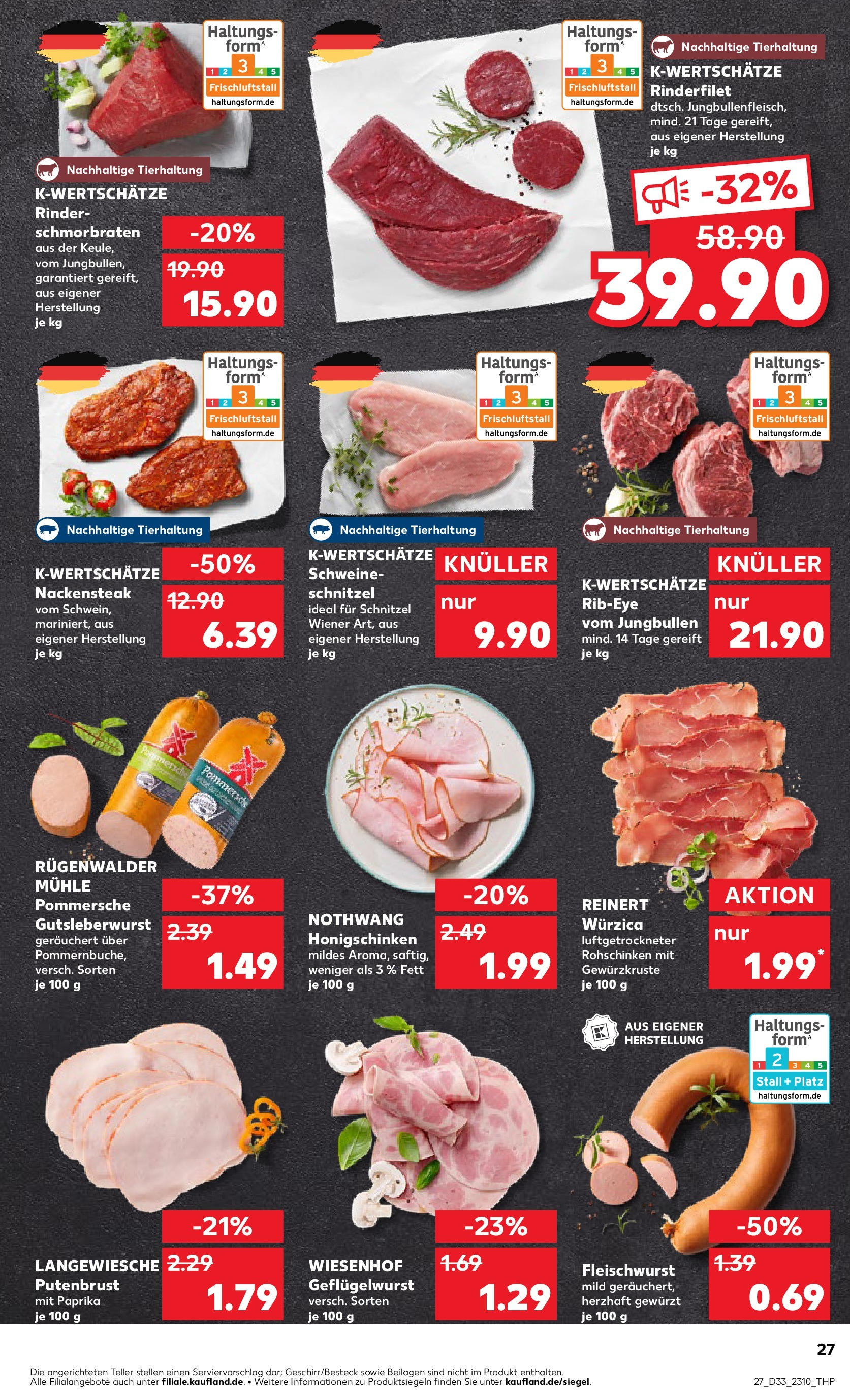 Prospekt Kaufland ab 14.08.2025 » Angebote Online zum Blättern | Seite: 27 | Produkte: Mühle, Rinderfilet, Schnitzel, Paprika