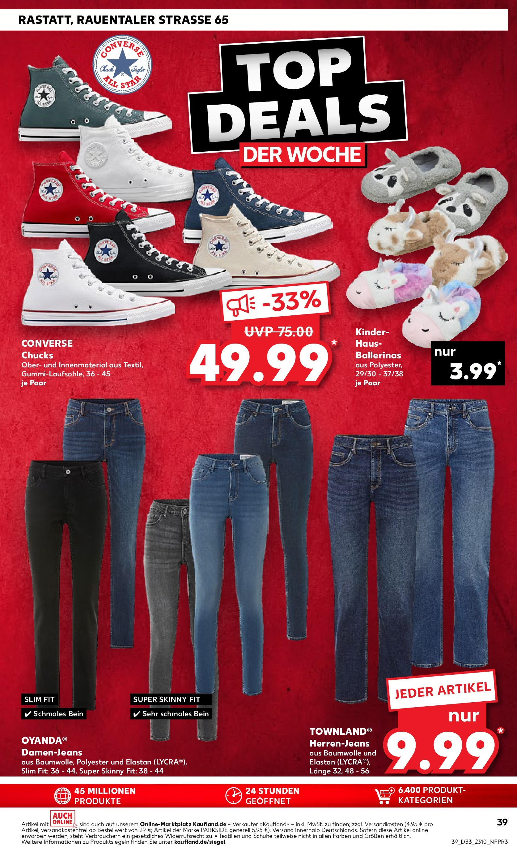 Prospekt Kaufland ab 18.08.2025 » Angebote Online zum Blättern | Seite: 52 | Produkte: Ballerinas, Jeans