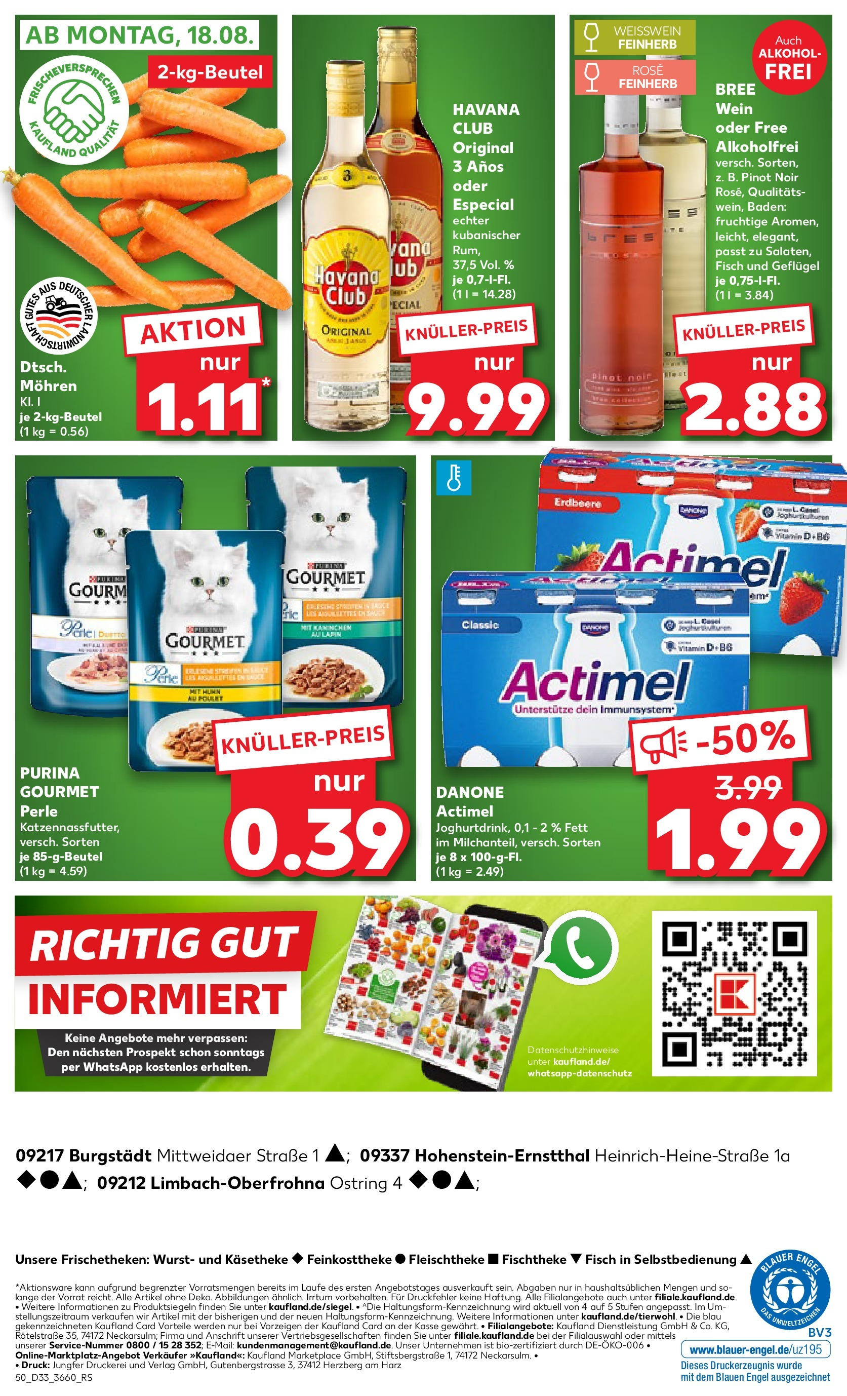 Prospekt Kaufland ab 14.08.2025 » Angebote Online zum Blättern | Seite: 50 | Produkte: Havana club, Kaninchen, Mohren, Fisch