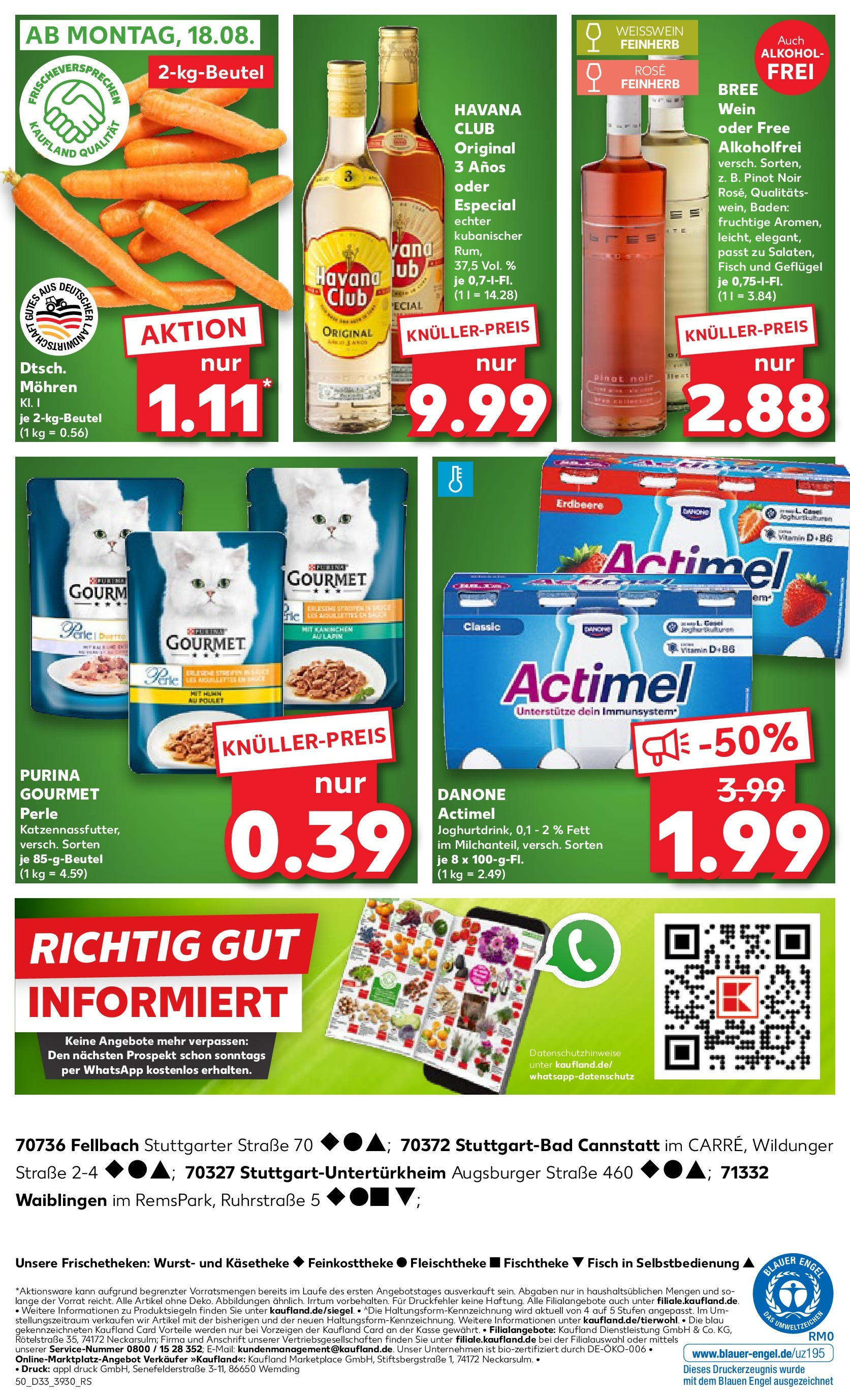 Prospekt Kaufland ab 14.08.2025 » Angebote Online zum Blättern | Seite: 50 | Produkte: Havana club, Mohren, Fisch, Wurst