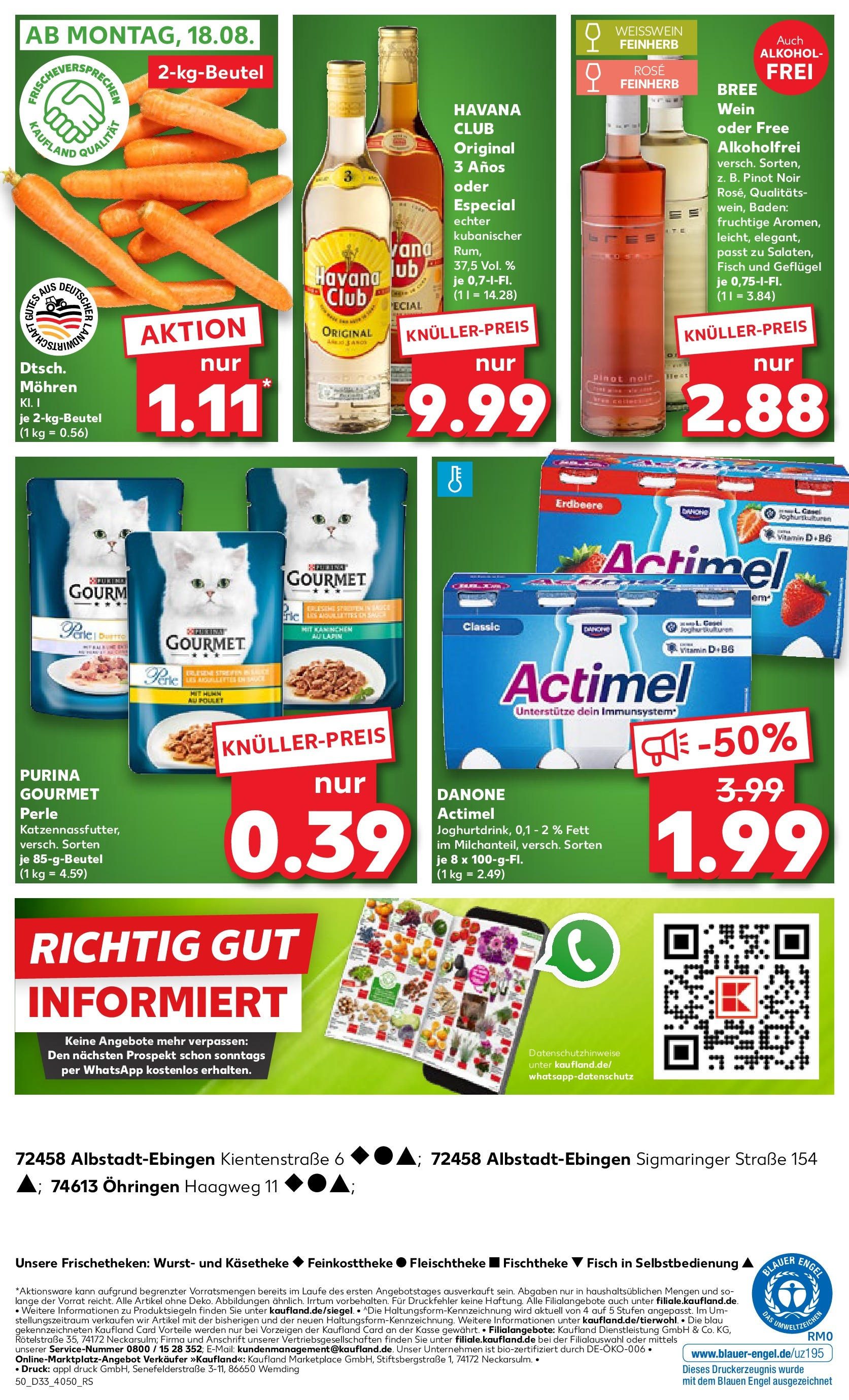 Prospekt Kaufland ab 18.08.2025 » Angebote Online zum Blättern | Seite: 5 | Produkte: Kaninchen, Bree, Mohren, Fisch
