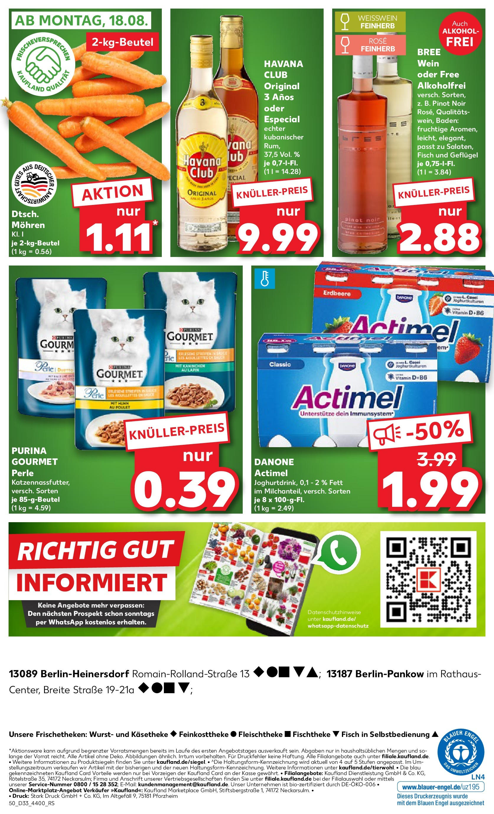 Prospekt Kaufland ab 14.08.2025 » Angebote Online zum Blättern | Seite: 50 | Produkte: Rum, Bree, Mohren, Wurst