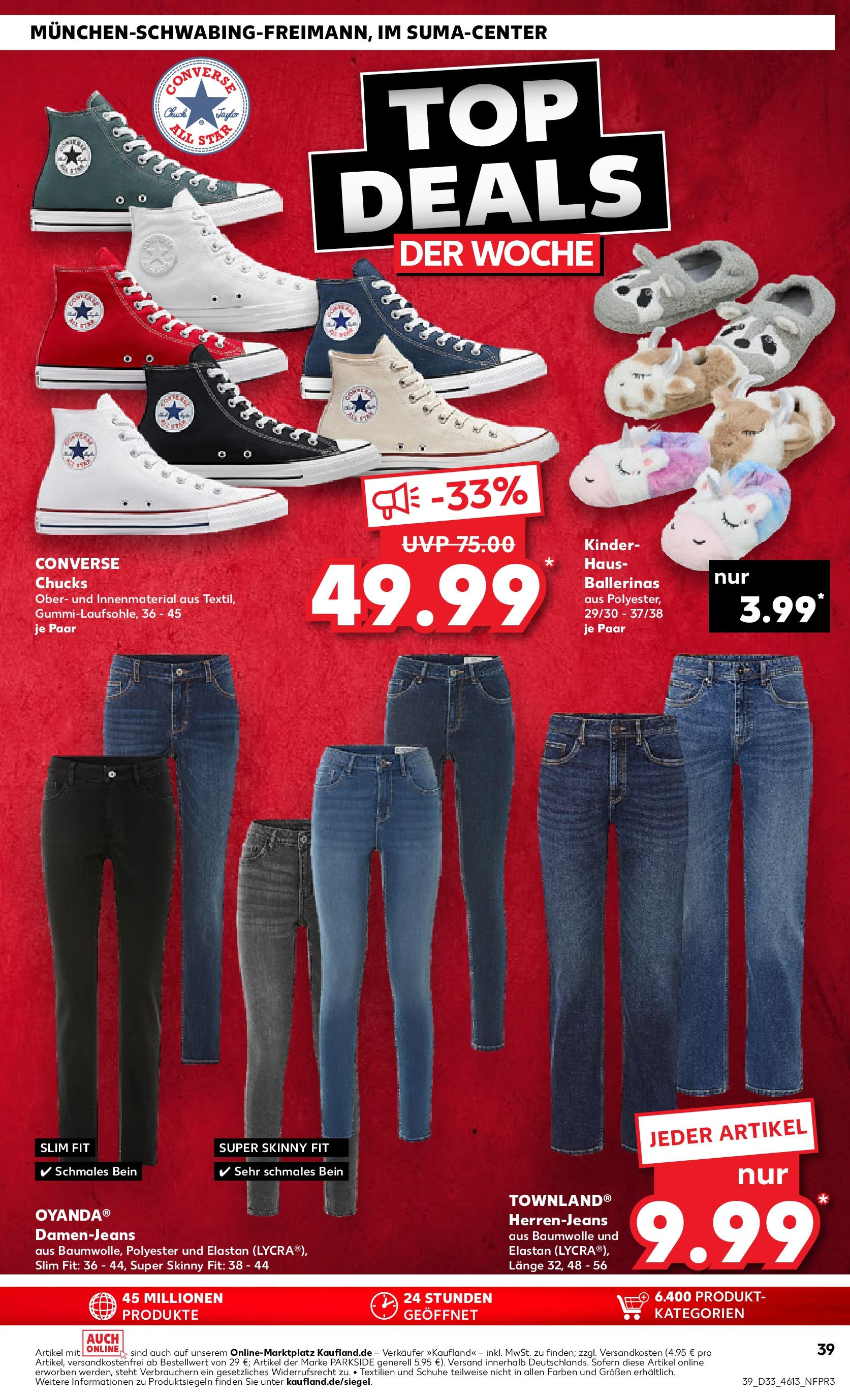 Prospekt Kaufland ab 14.08.2025 » Angebote Online zum Blättern | Seite: 39 | Produkte: Ballerinas, Jeans