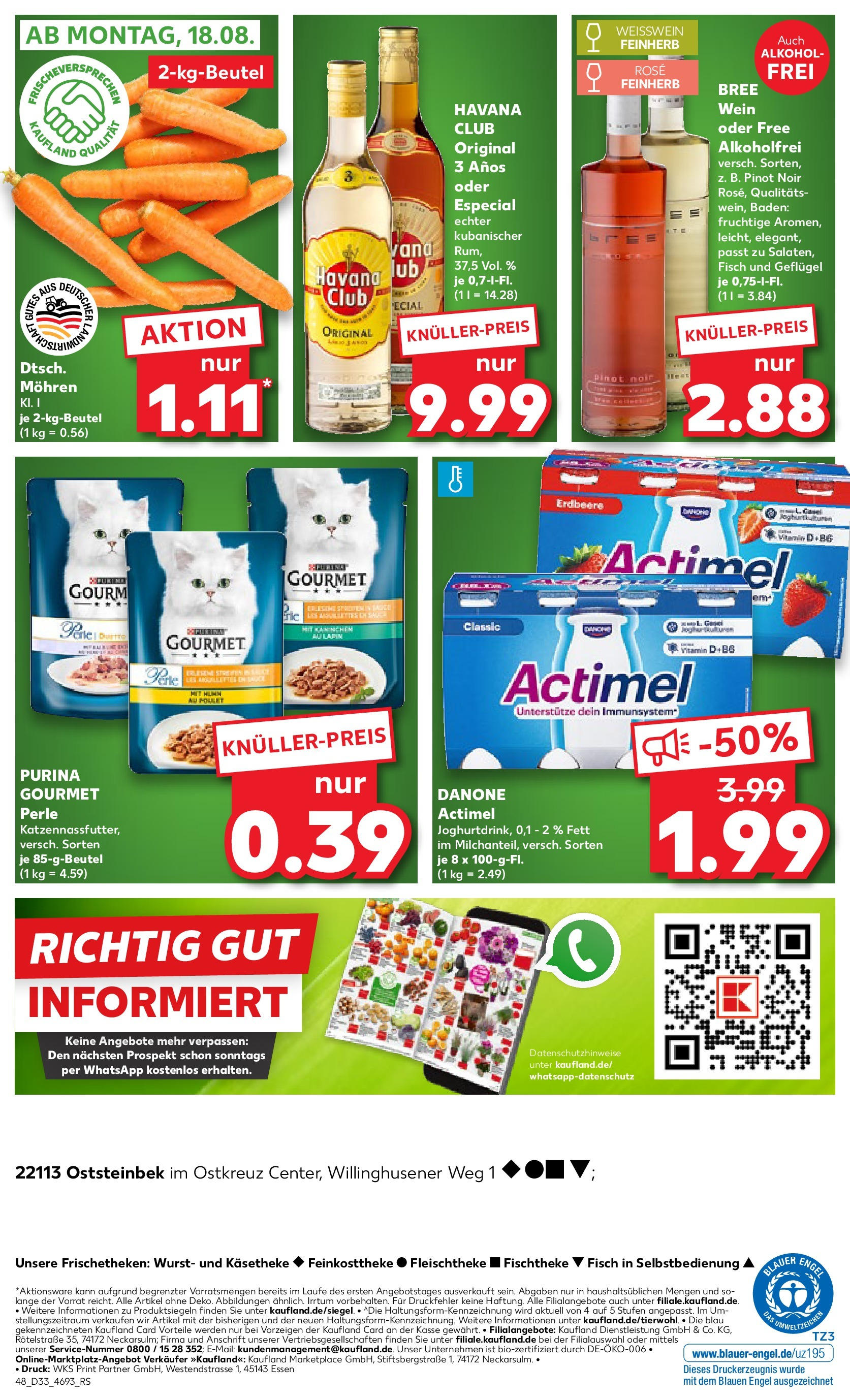 Prospekt Kaufland ab 14.08.2025 » Angebote Online zum Blättern | Seite: 48 | Produkte: Havana club, Weißwein, Rum, Bree