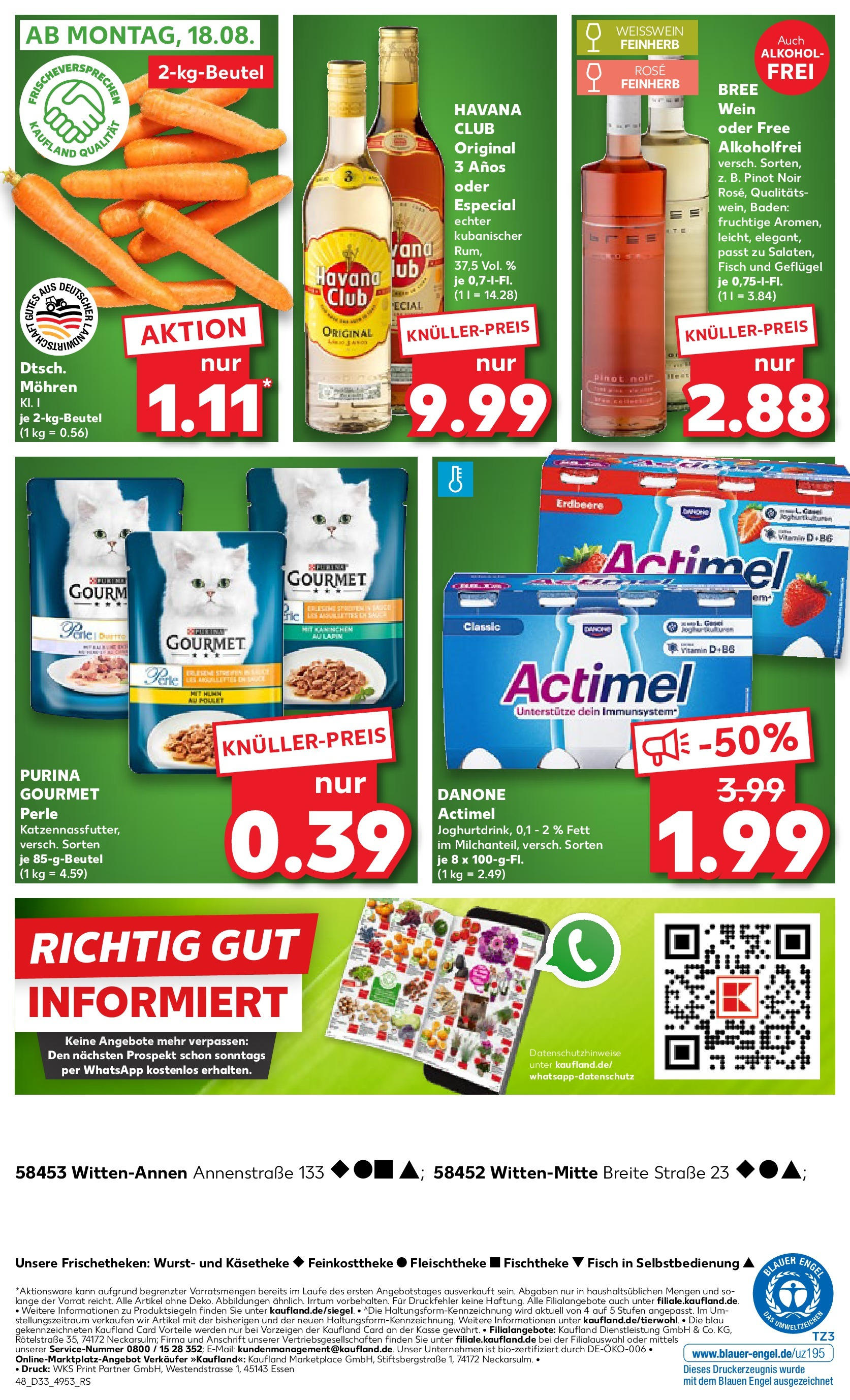 Prospekt Kaufland ab 14.08.2025 » Angebote Online zum Blättern | Seite: 48 | Produkte: Bree, Fisch, Wurst, Wein