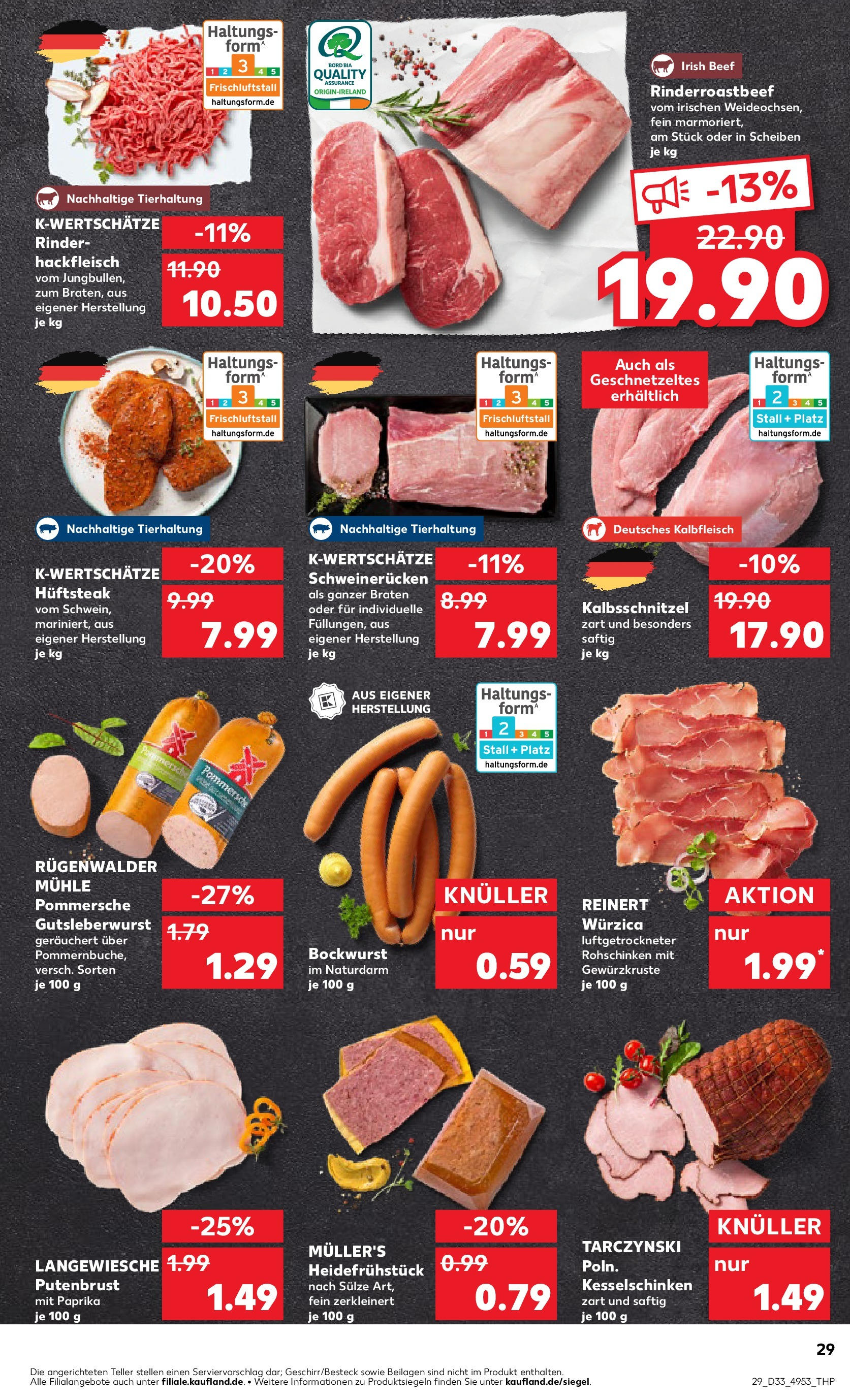 Prospekt Kaufland ab 14.08.2025 » Angebote Online zum Blättern | Seite: 29 | Produkte: Bockwurst, Mühle, Paprika, Steak