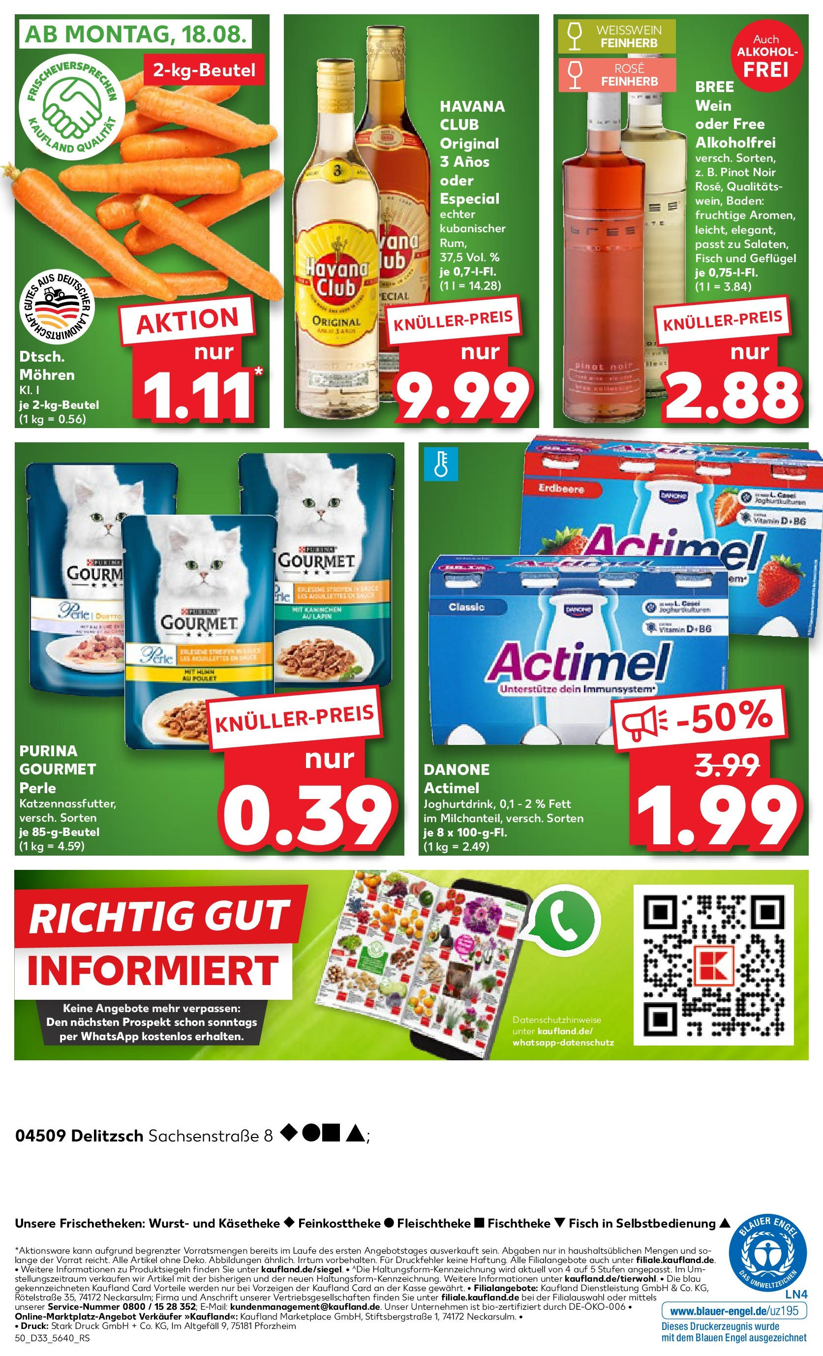 Prospekt Kaufland ab 14.08.2025 » Angebote Online zum Blättern | Seite: 50 | Produkte: Kaninchen, Mohren, Wurst, Wein