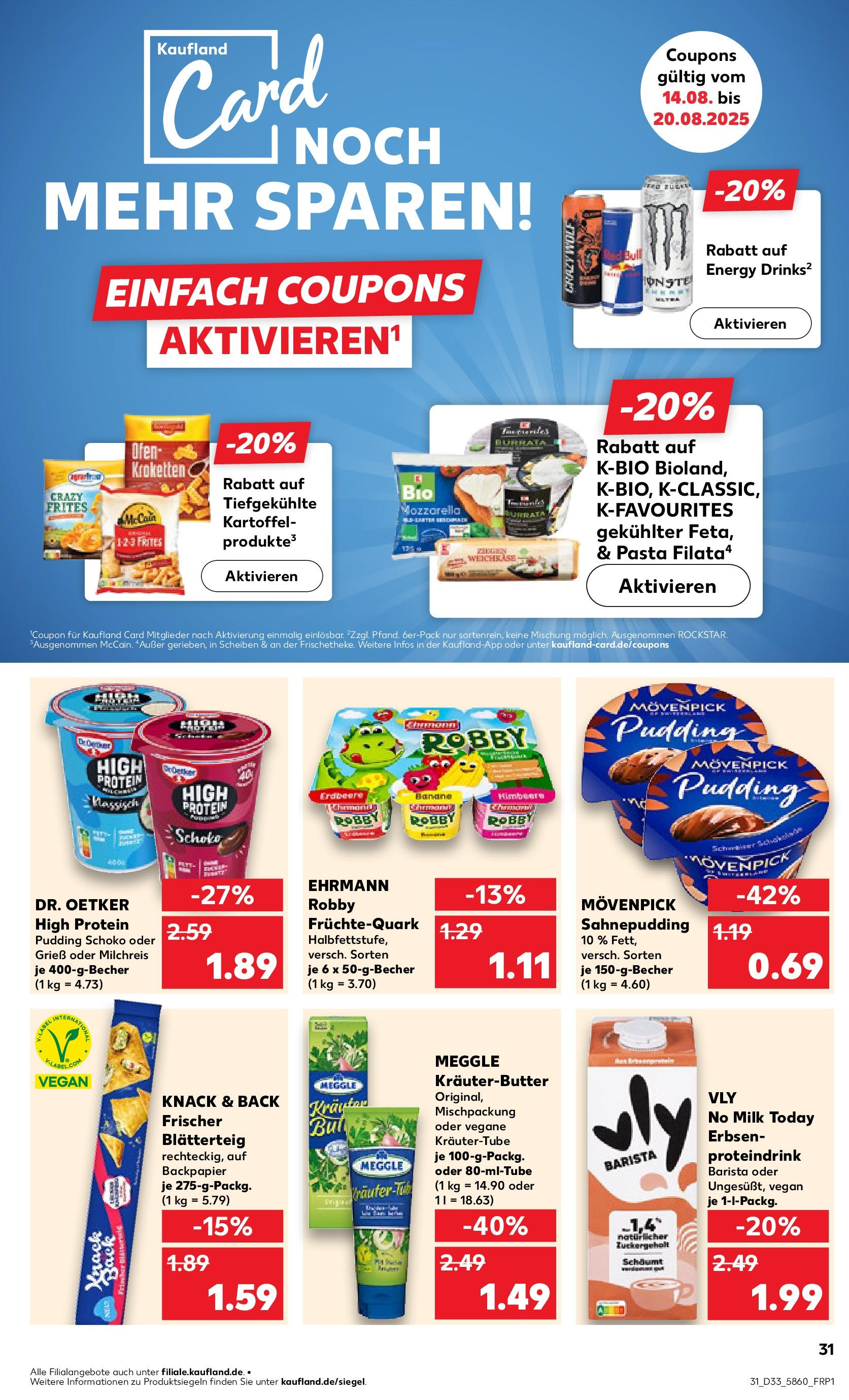 Prospekt Kaufland ab 14.08.2025 » Angebote und Werbung Online | Seite: 31 | Produkte: Ofen, Red bull, Energy, Pudding Prospekt Kaufland ab 14.08.2025 » Angebote Online zum Blättern | Seite: 31 | Produkte: Ofen, Red bull, Energy, Pudding