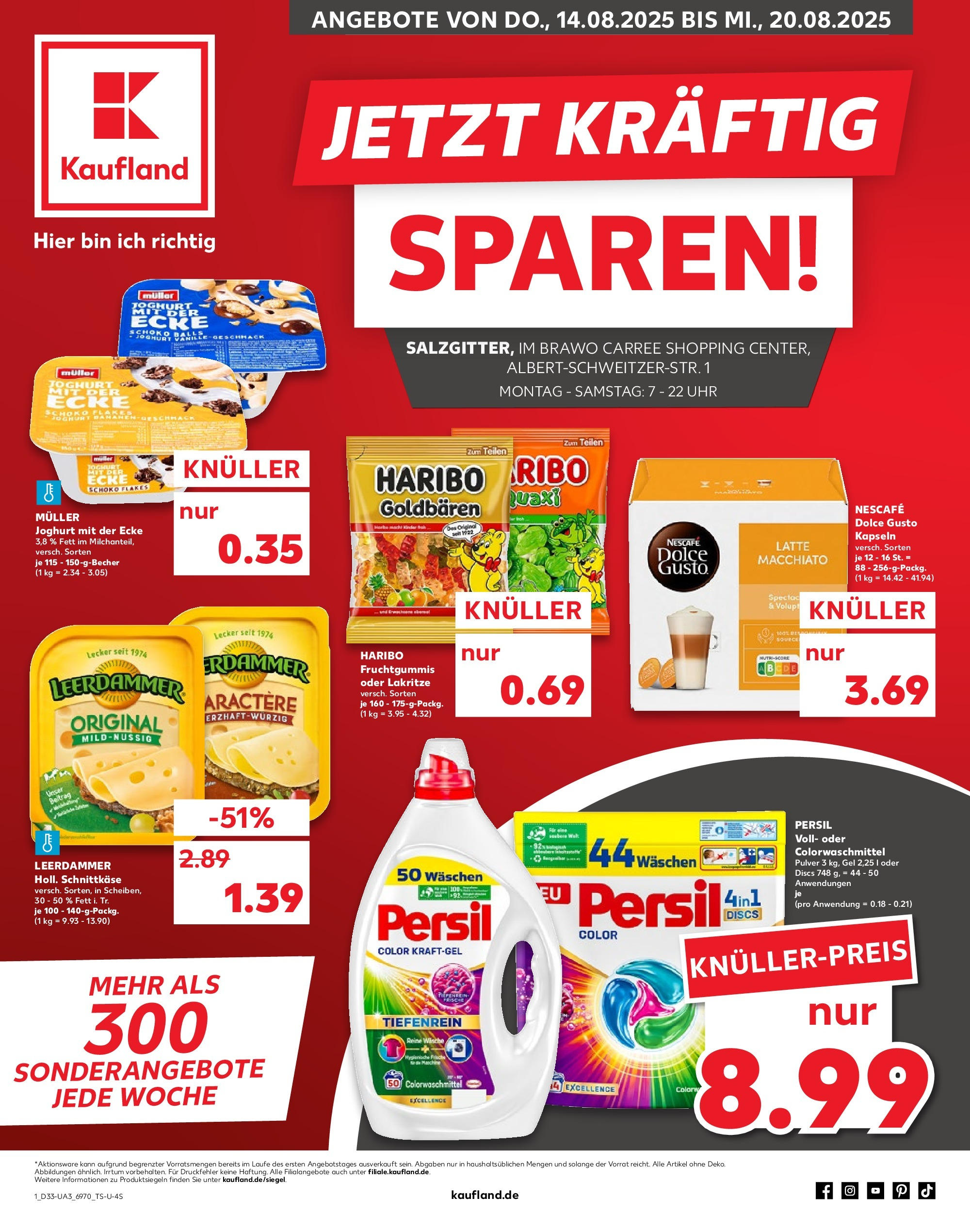 Prospekt Kaufland ab 14.08.2025 » Angebote und Werbung Online | Seite: 1 | Produkte: Nescafe, Haribo, Joghurt, Uhr Prospekt Kaufland ab 14.08.2025 » Angebote Online zum Blättern | Seite: 1 | Produkte: Nescafe, Haribo, Joghurt, Uhr