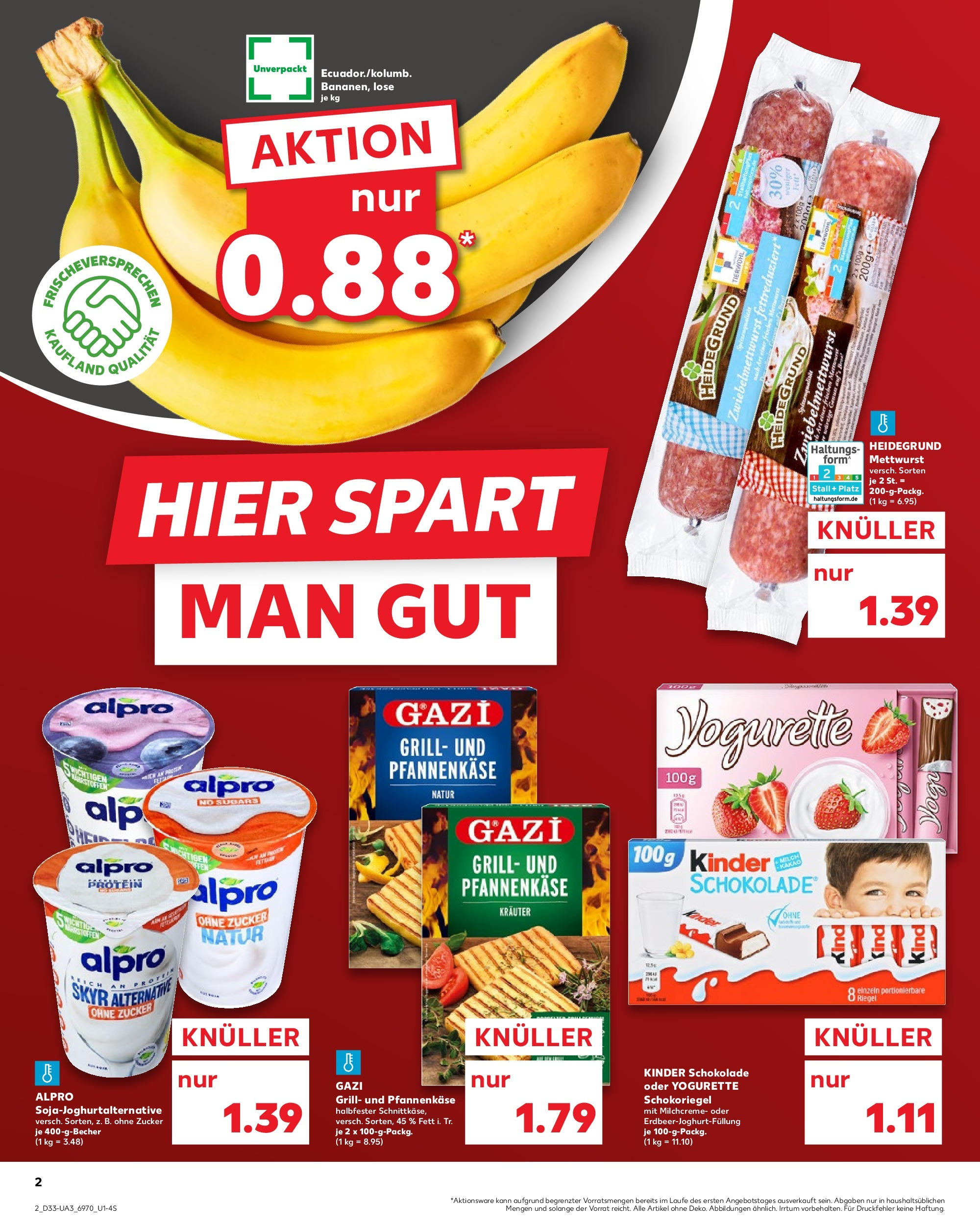 Prospekt Kaufland ab 14.08.2025 » Angebote und Werbung Online | Seite: 2 | Produkte: Kinder schokolade, Grill, Skyr, Zucker Prospekt Kaufland ab 14.08.2025 » Angebote Online zum Blättern | Seite: 2 | Produkte: Kinder schokolade, Grill, Skyr, Zucker