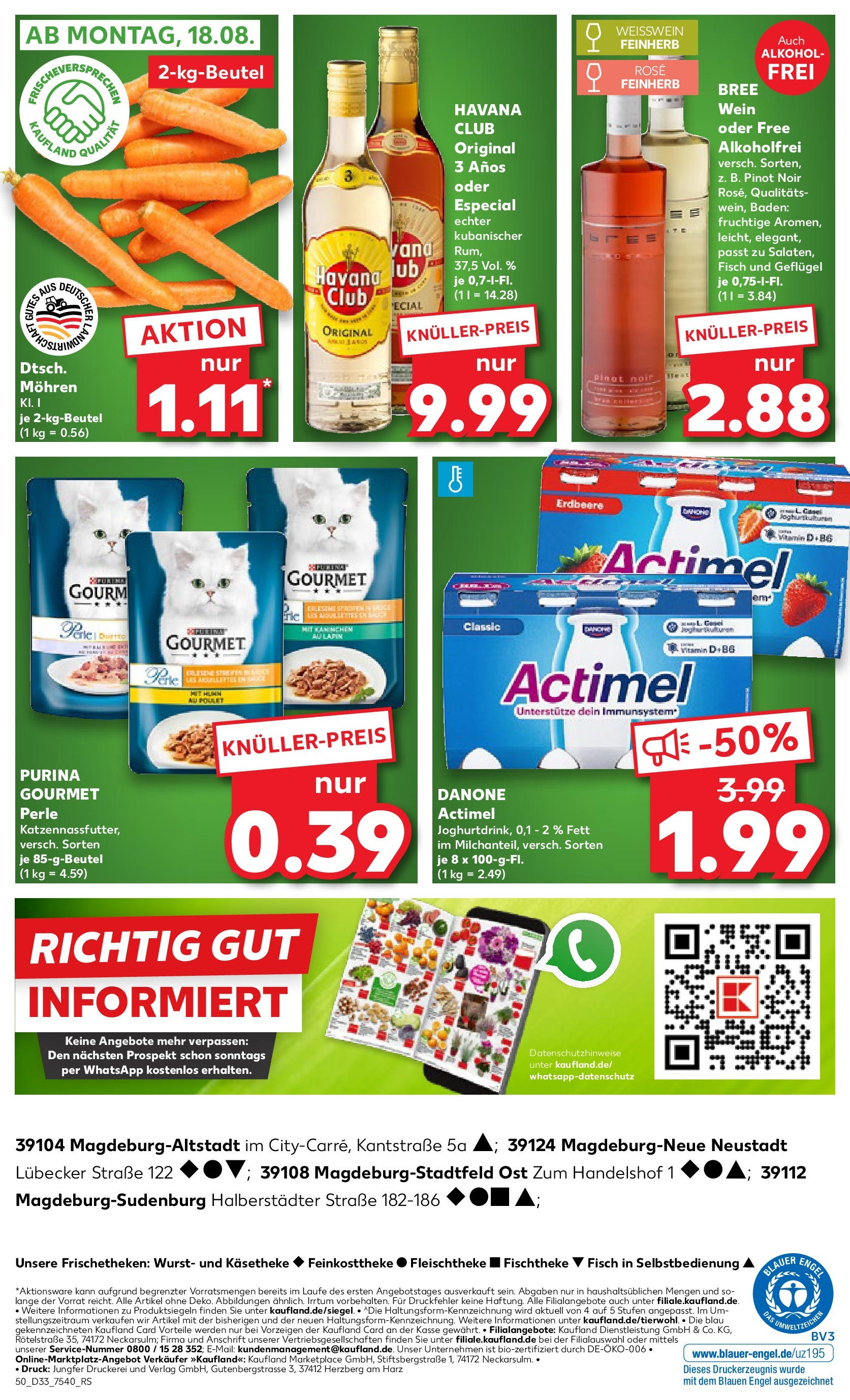 Prospekt Kaufland ab 14.08.2025 » Angebote Online zum Blättern | Seite: 50 | Produkte: Kaninchen, Weißwein, Bree, Fisch
