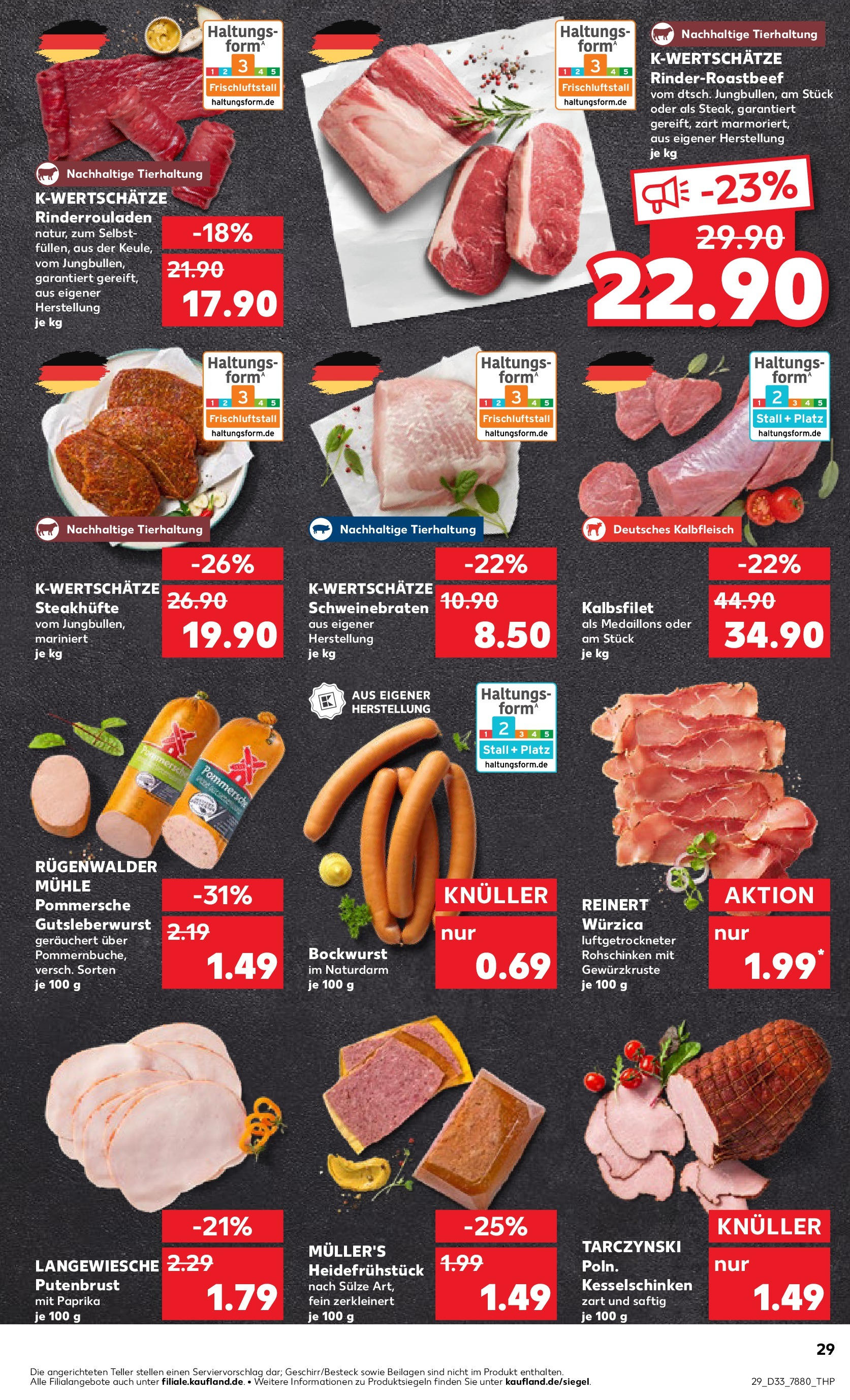 Prospekt Kaufland ab 14.08.2025 » Angebote und Werbung Online | Seite: 29 | Produkte: Rinderrouladen, Bockwurst, Mühle, Paprika Prospekt Kaufland ab 14.08.2025 » Angebote Online zum Blättern | Seite: 29 | Produkte: Rinderrouladen, Bockwurst, Mühle, Paprika