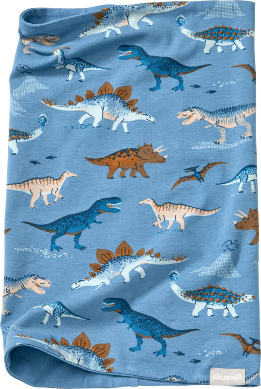 ALANA Loop Schal Pro Climate mit Dino-Muster, blau
