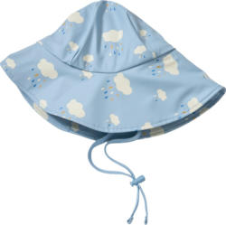 PUSBLU Regenhut mit Futter & Wolken-Muster, blau, Gr. 52/53