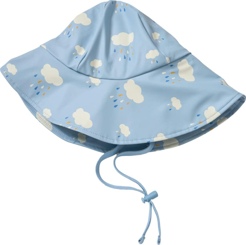 PUSBLU Regenhut mit Futter & Wolken-Muster, blau, Gr. 52/53