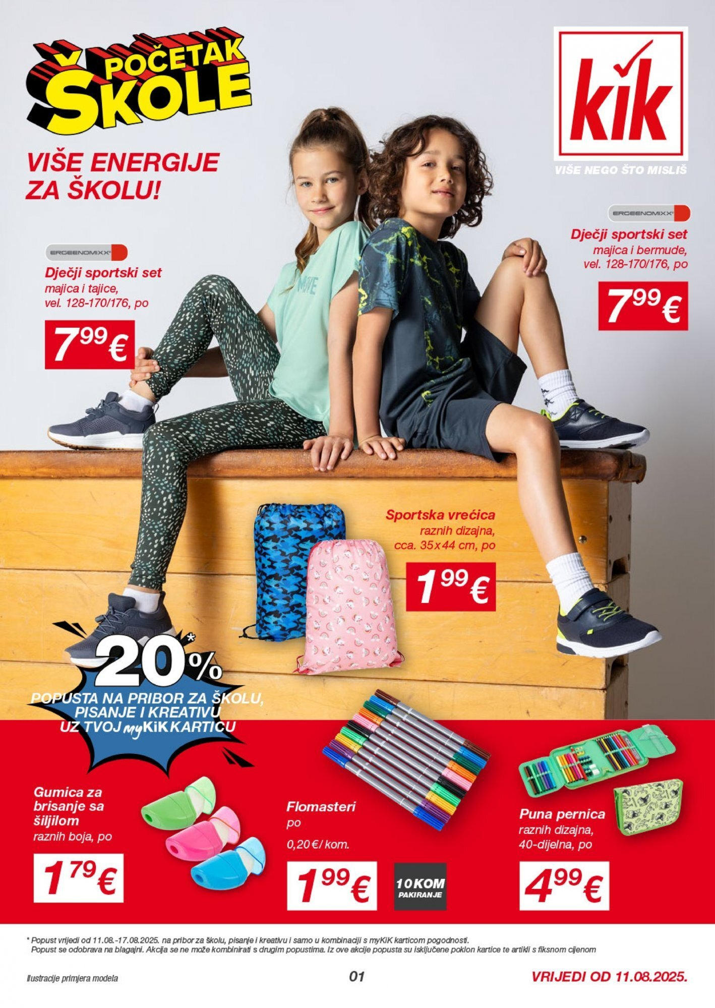 Kik aktualni KiK katalog do 17.08.2025 vrijedi od 10.08.2025 - tjedna akcija broj stranice 1