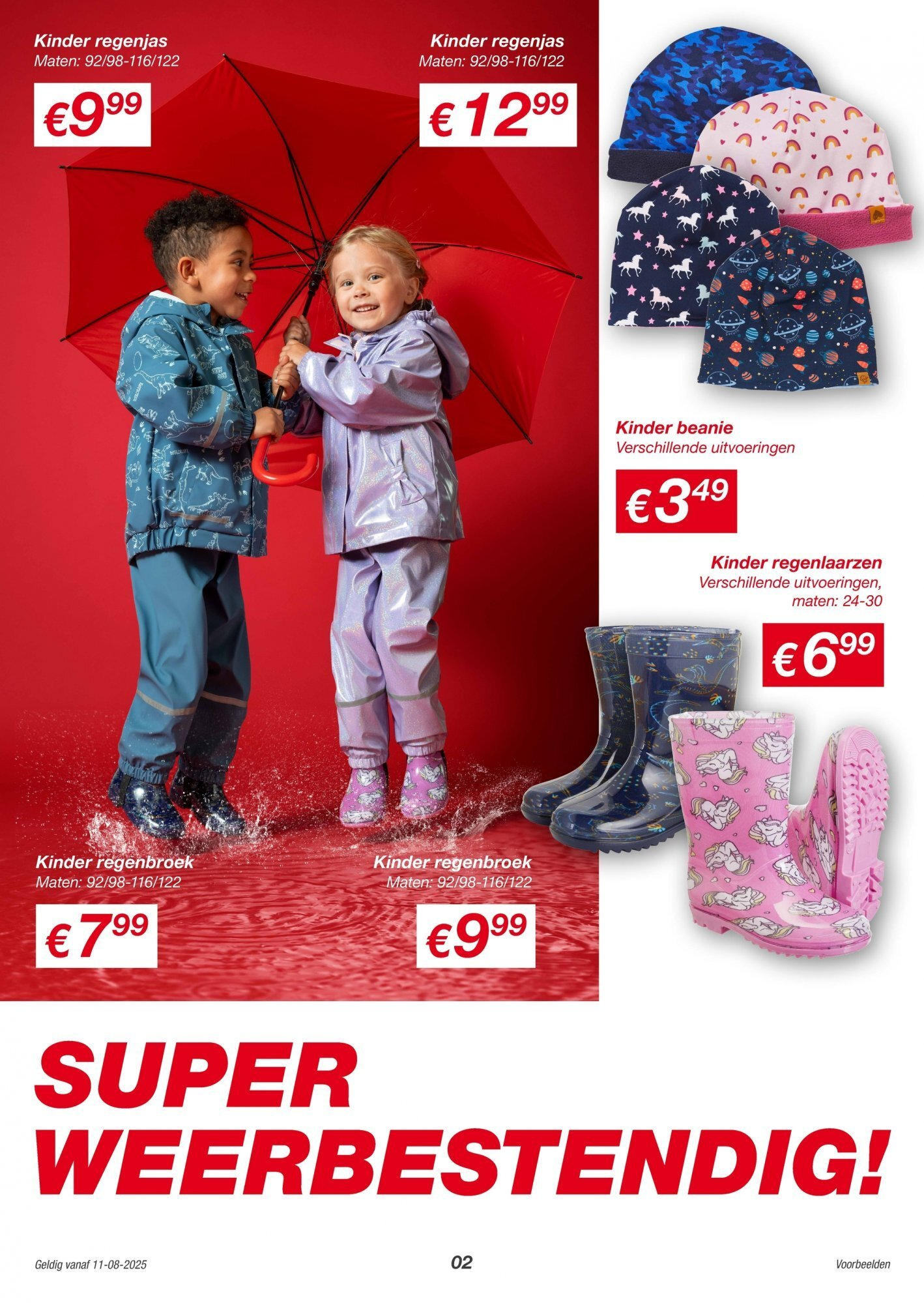 KiK folder vanaf 10-08-2025 || NIEUWE | Pagina: 2 | Producten: Regenlaarzen, Regenjas, Kinder