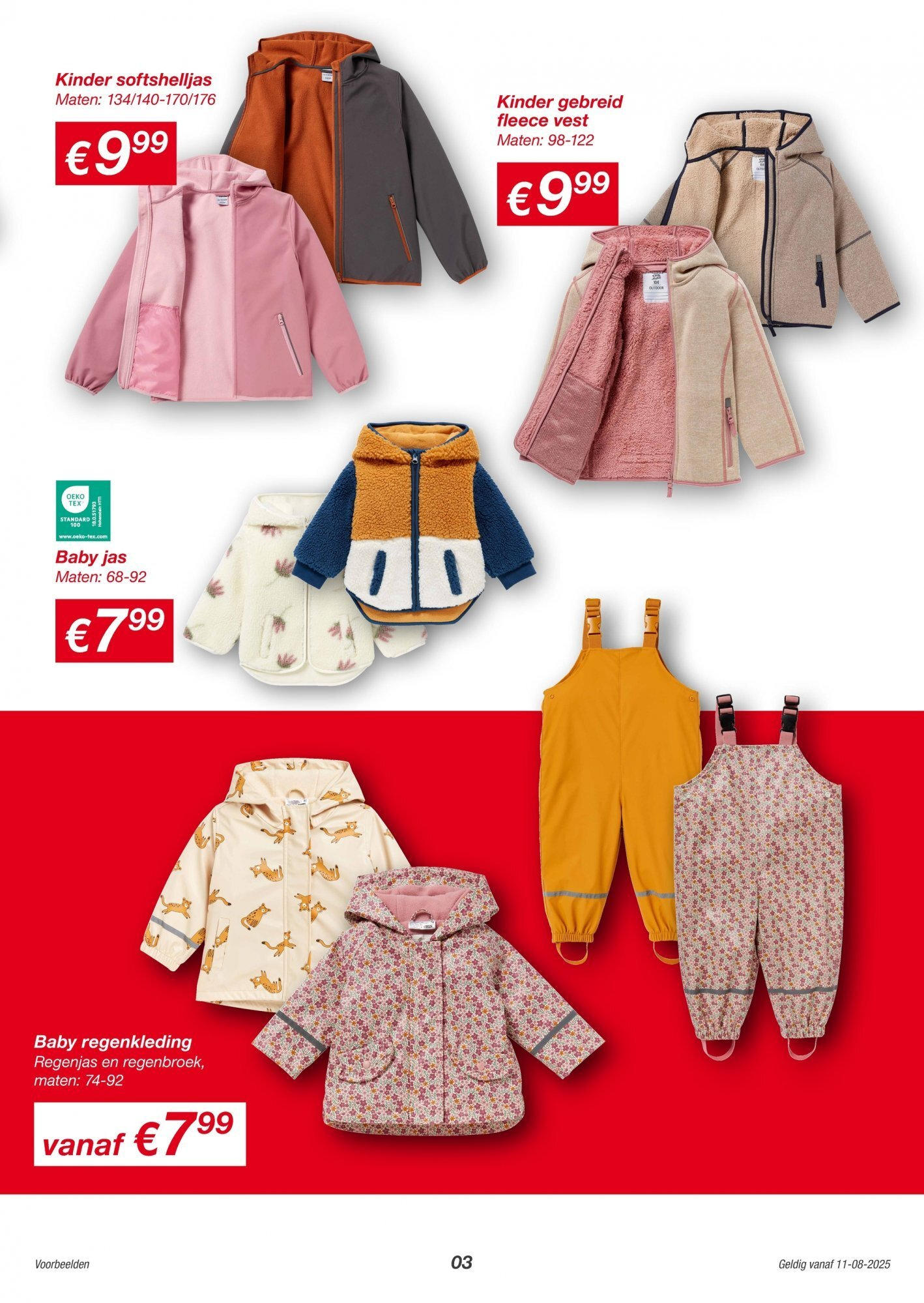 KiK folder vanaf 10-08-2025 || NIEUWE | Pagina: 3 | Producten: Regenjas, Vest, Jas, Kinder