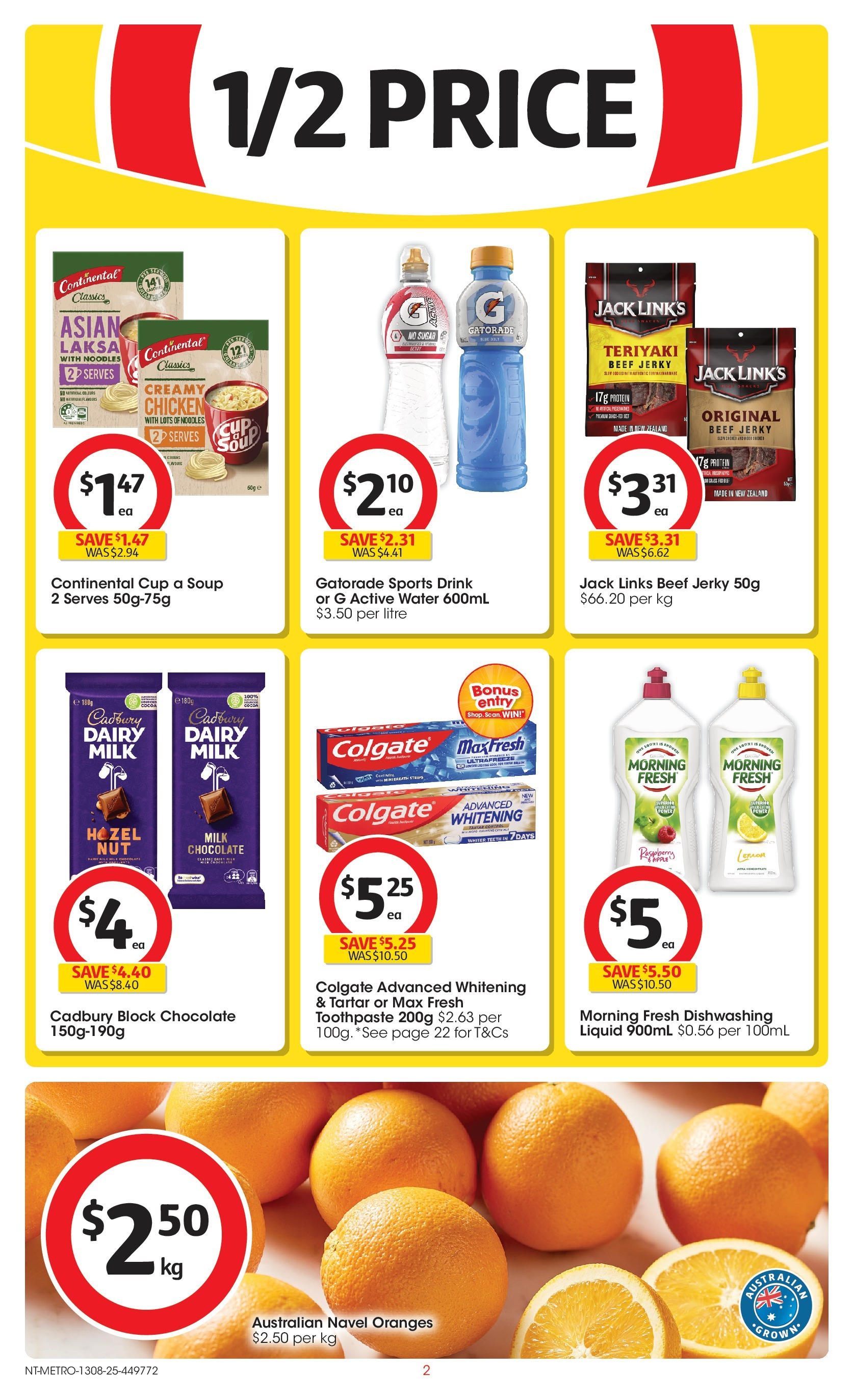 ﻿﻿Coles catalogue valid from 13/08/2025 > Online Australia | Page: 2 | Products: Milk, Chocolate, Chicken, Noodles