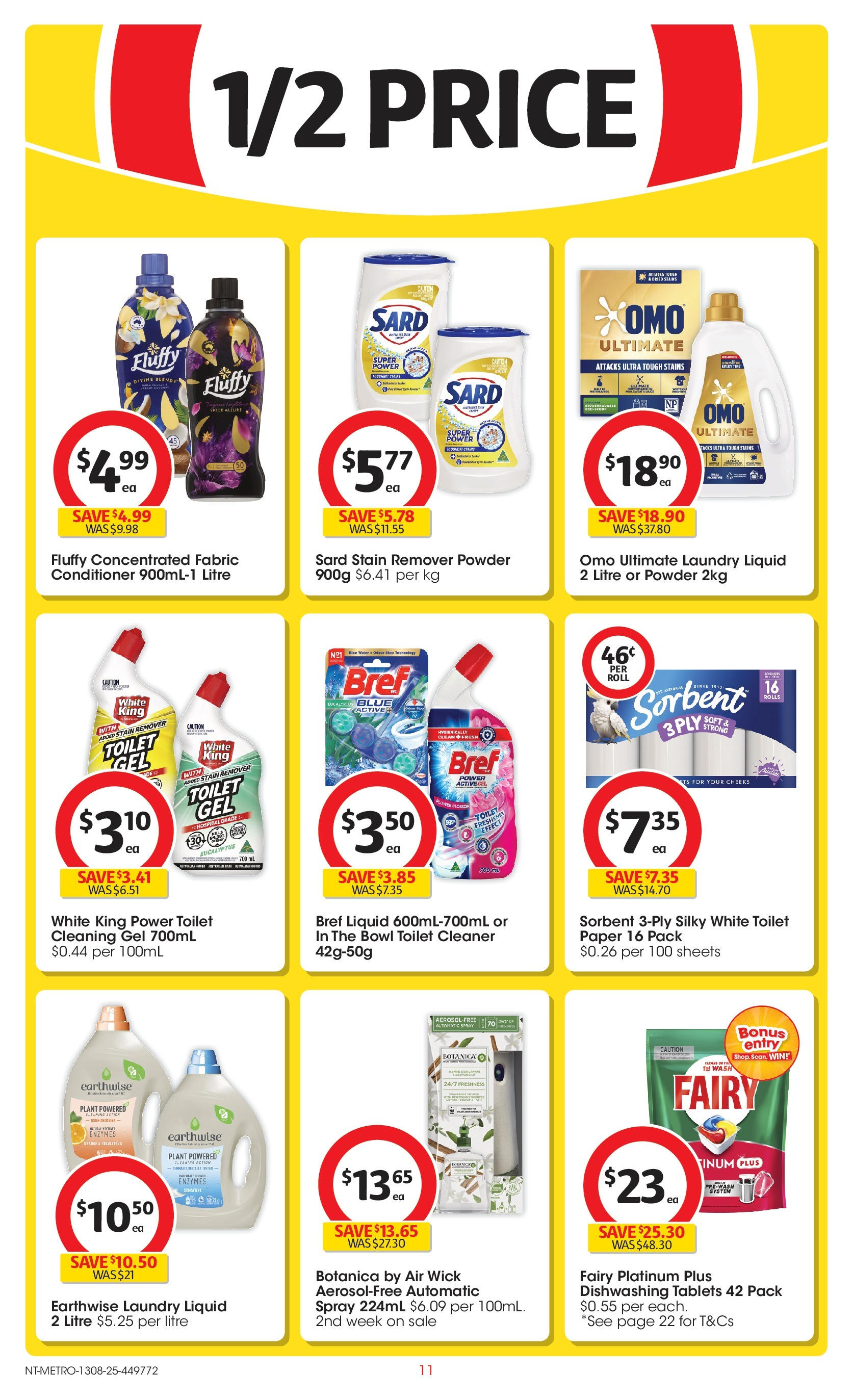 ﻿﻿Coles catalogue valid from 13/08/2025 > Online Australia | Page: 11 | Products: Toilet, Cleaner, Conditioner, Laundry