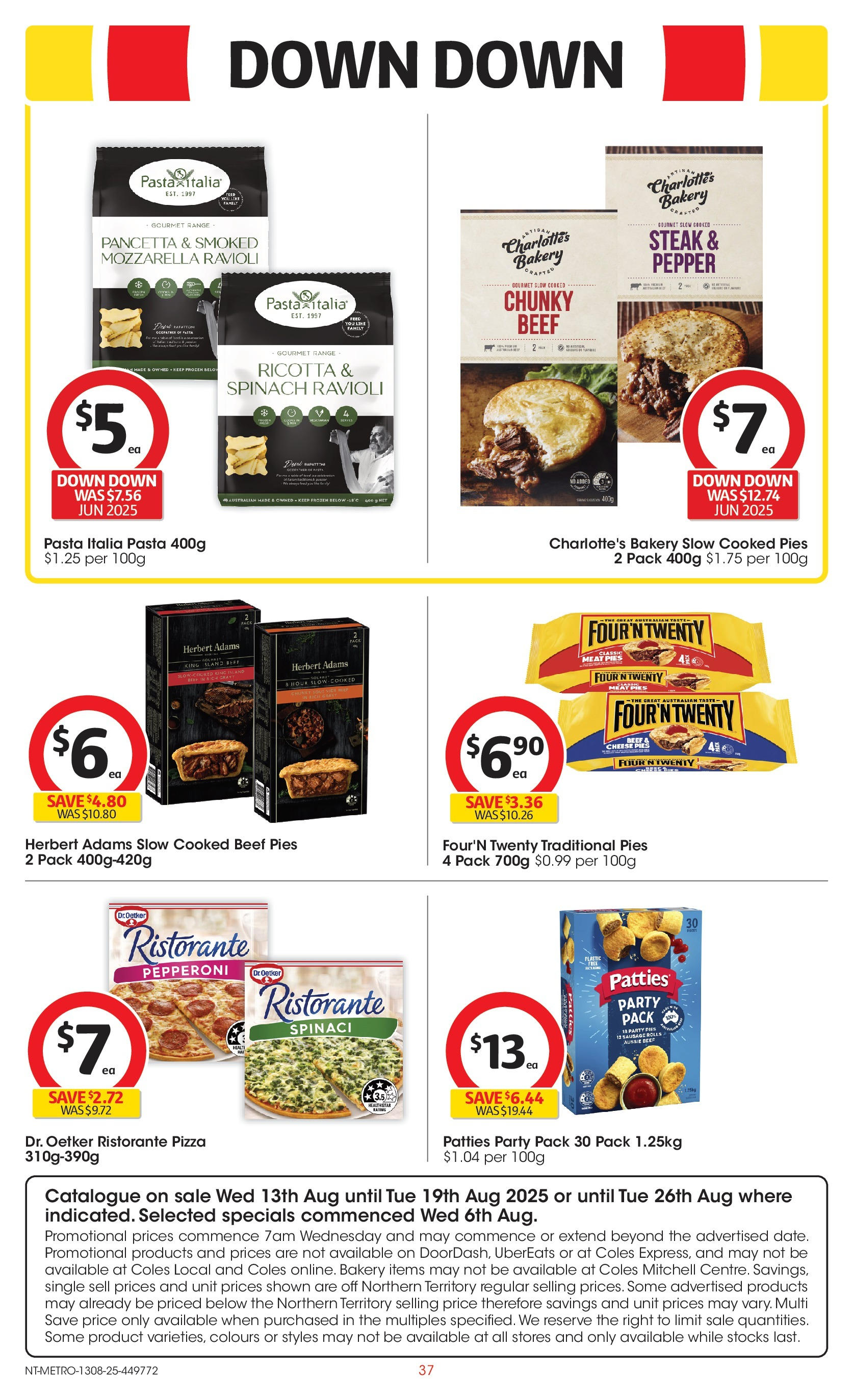 ﻿﻿Coles catalogue valid from 13/08/2025 > Online Australia | Page: 37 | Products: Cheese, Meat, Pepper, Bakery
