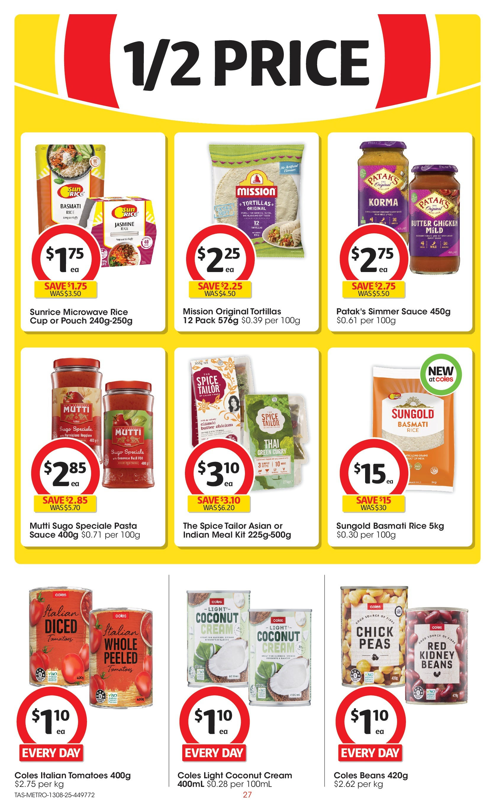 ﻿﻿Coles catalogue valid from 13/08/2025 > Online Australia | Page: 27 | Products: Tomatoes, Pasta, Sauce, Microwave