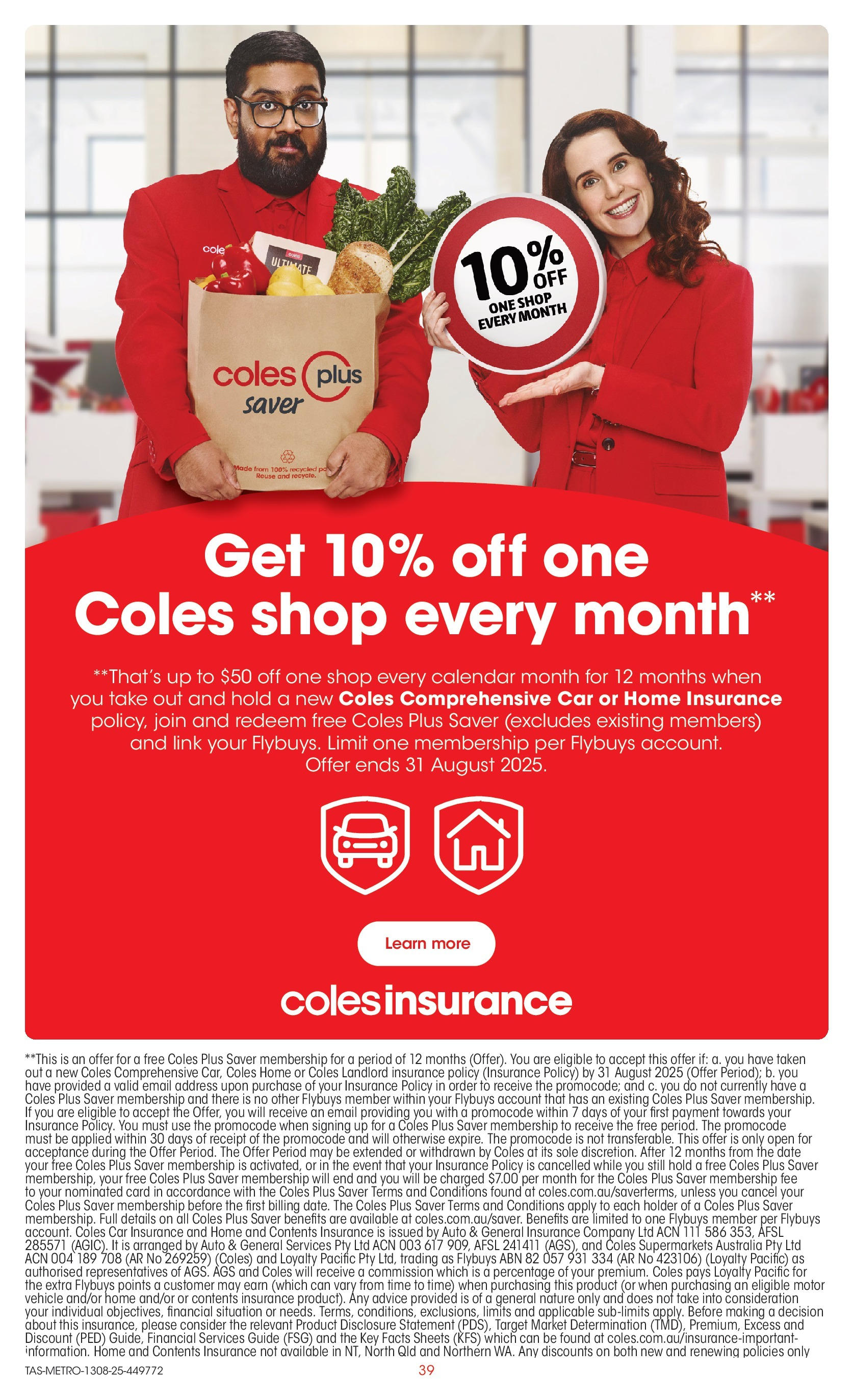 ﻿﻿Coles catalogue valid from 13/08/2025 > Online Australia | Page: 39 | Products: Date