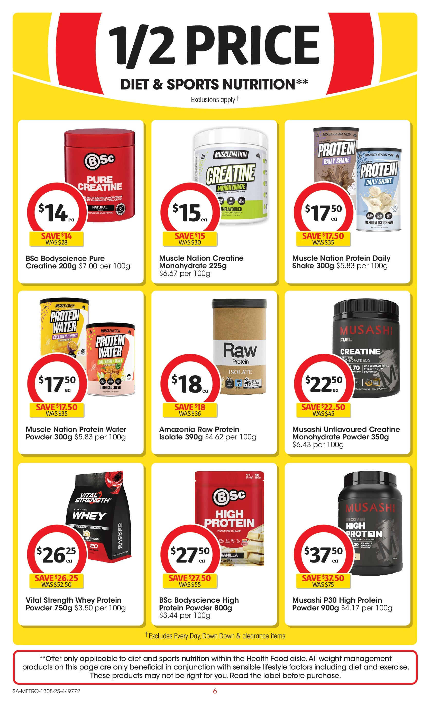 ﻿﻿Coles catalogue valid from 13/08/2025 > Online Australia | Page: 6 | Products: Powder, Ice cream, Water, Weight