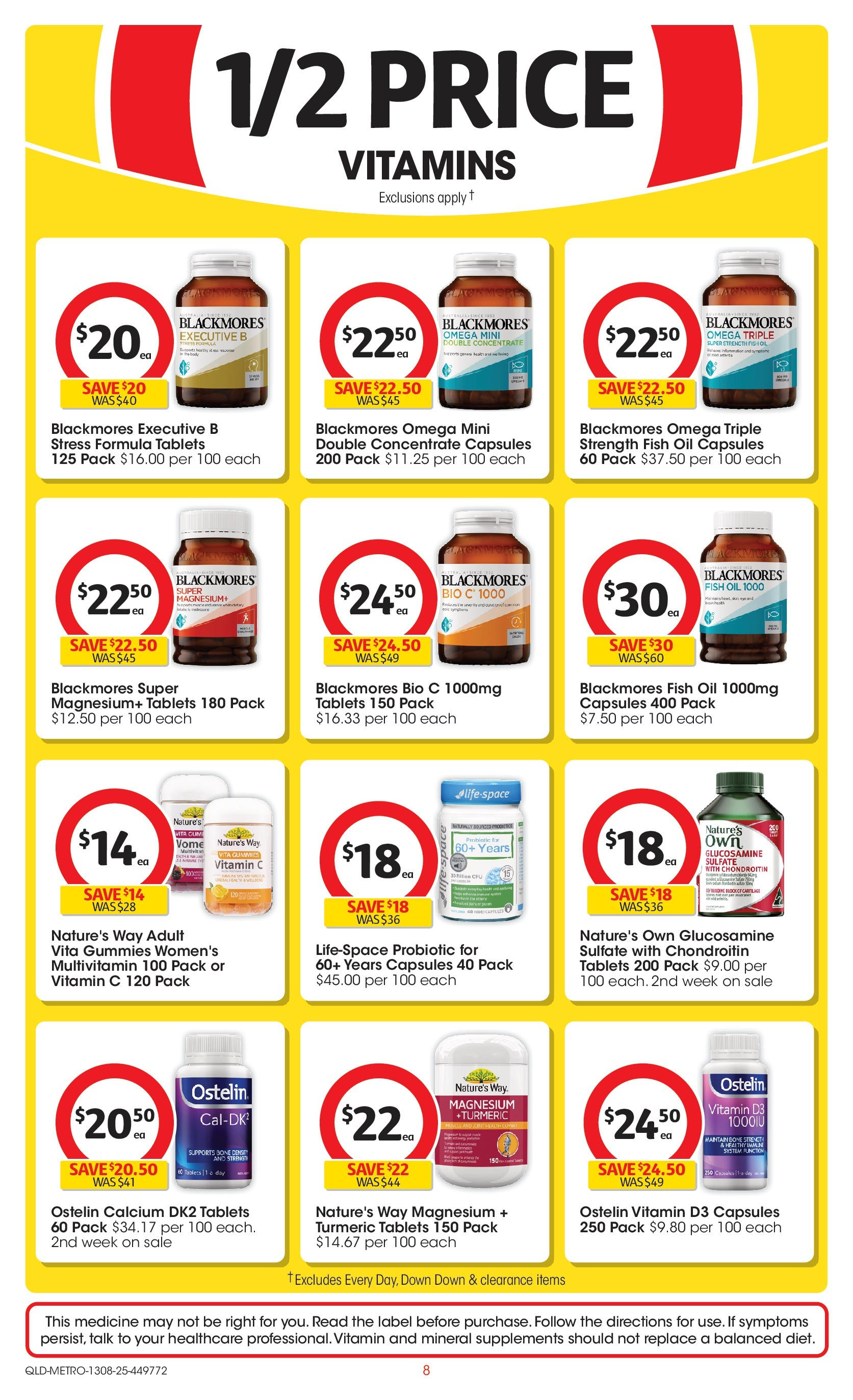 ﻿﻿Coles catalogue valid from 13/08/2025 > Online Australia | Page: 8 | Products: Oil, Fish, Multivitamin, Vitamin