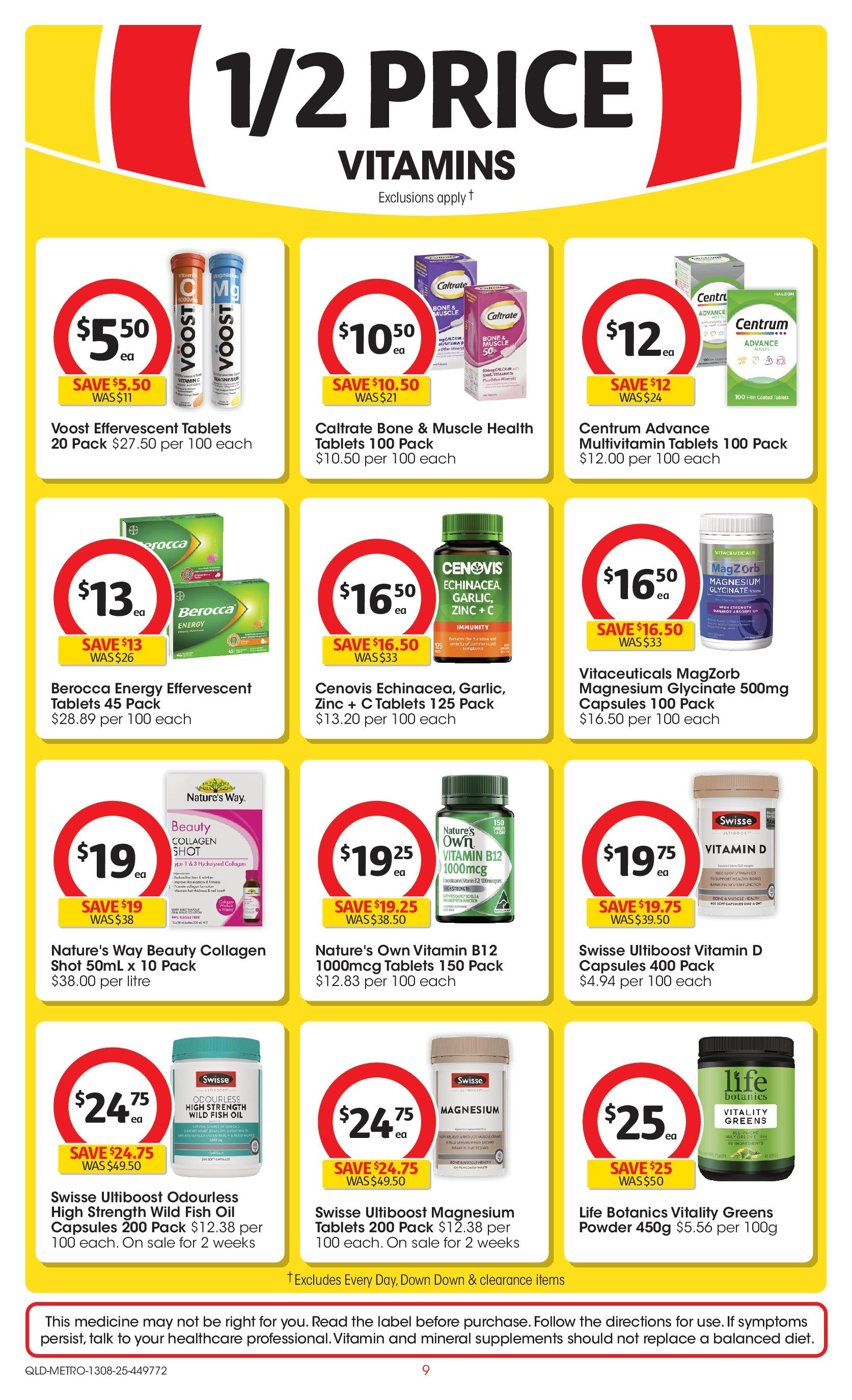 ﻿﻿Coles catalogue valid from 13/08/2025 > Online Australia | Page: 9 | Products: Powder, Oil, Fish, Collagen