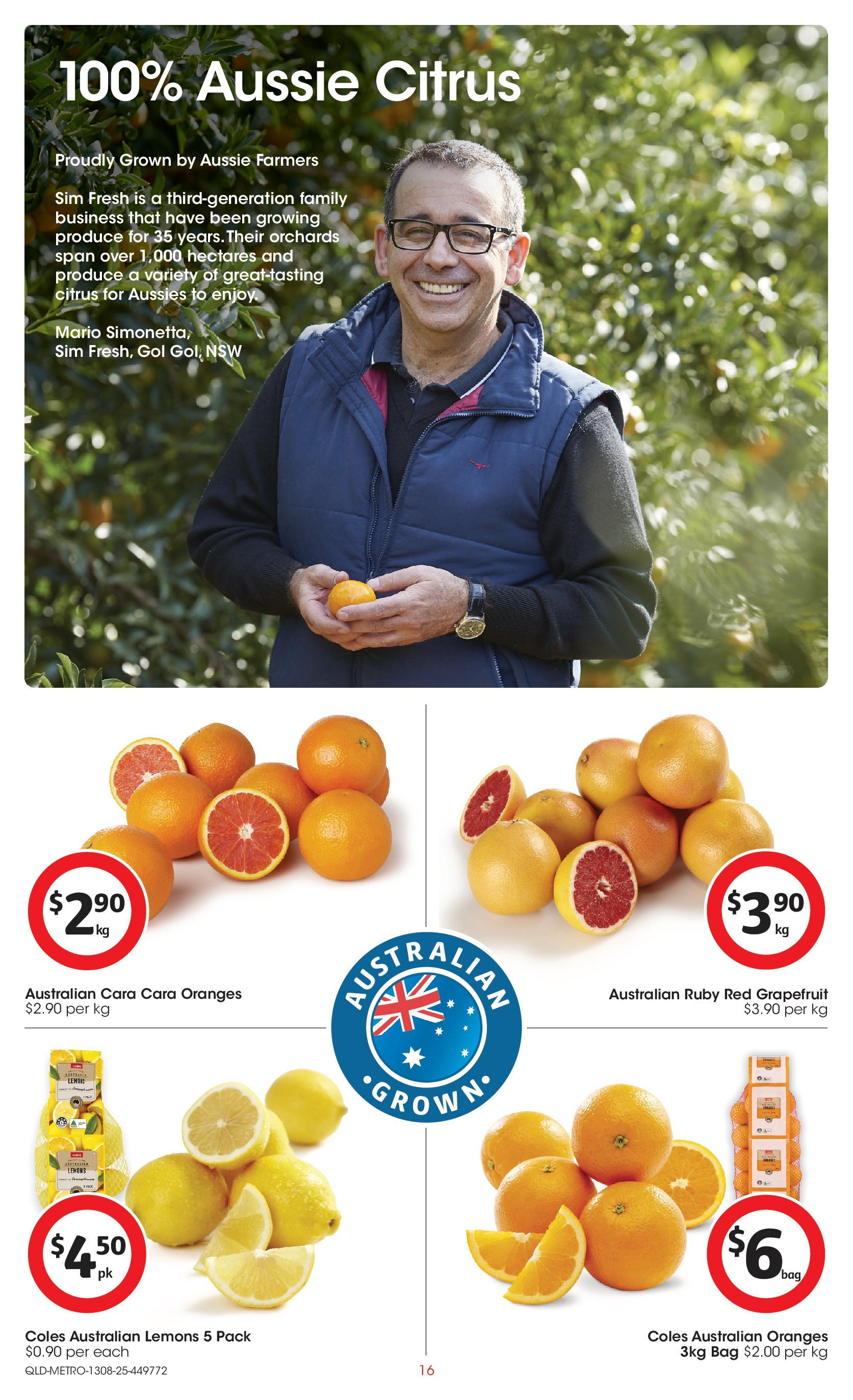 ﻿﻿Coles catalogue valid from 13/08/2025 > Online Australia | Page: 16 | Products: Oranges, Grapefruit, Bag