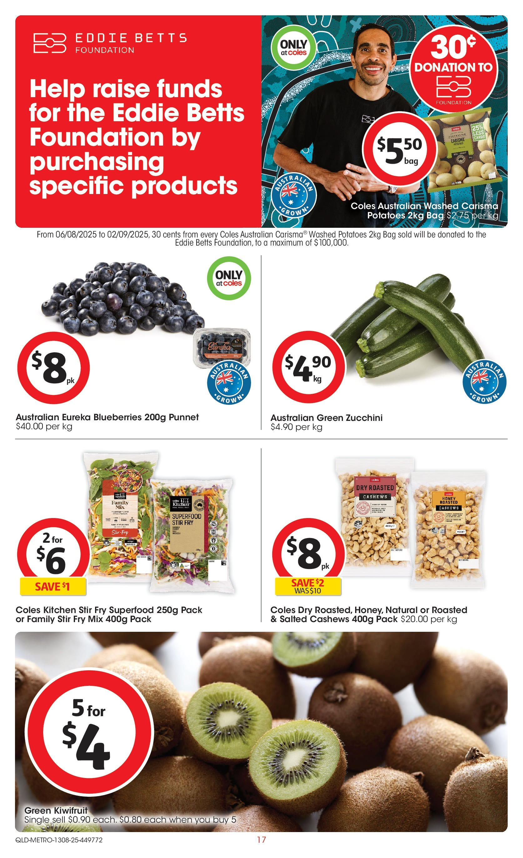 ﻿﻿Coles catalogue valid from 13/08/2025 > Online Australia | Page: 17 | Products: Honey, Potatoes, Zucchini, Blueberries