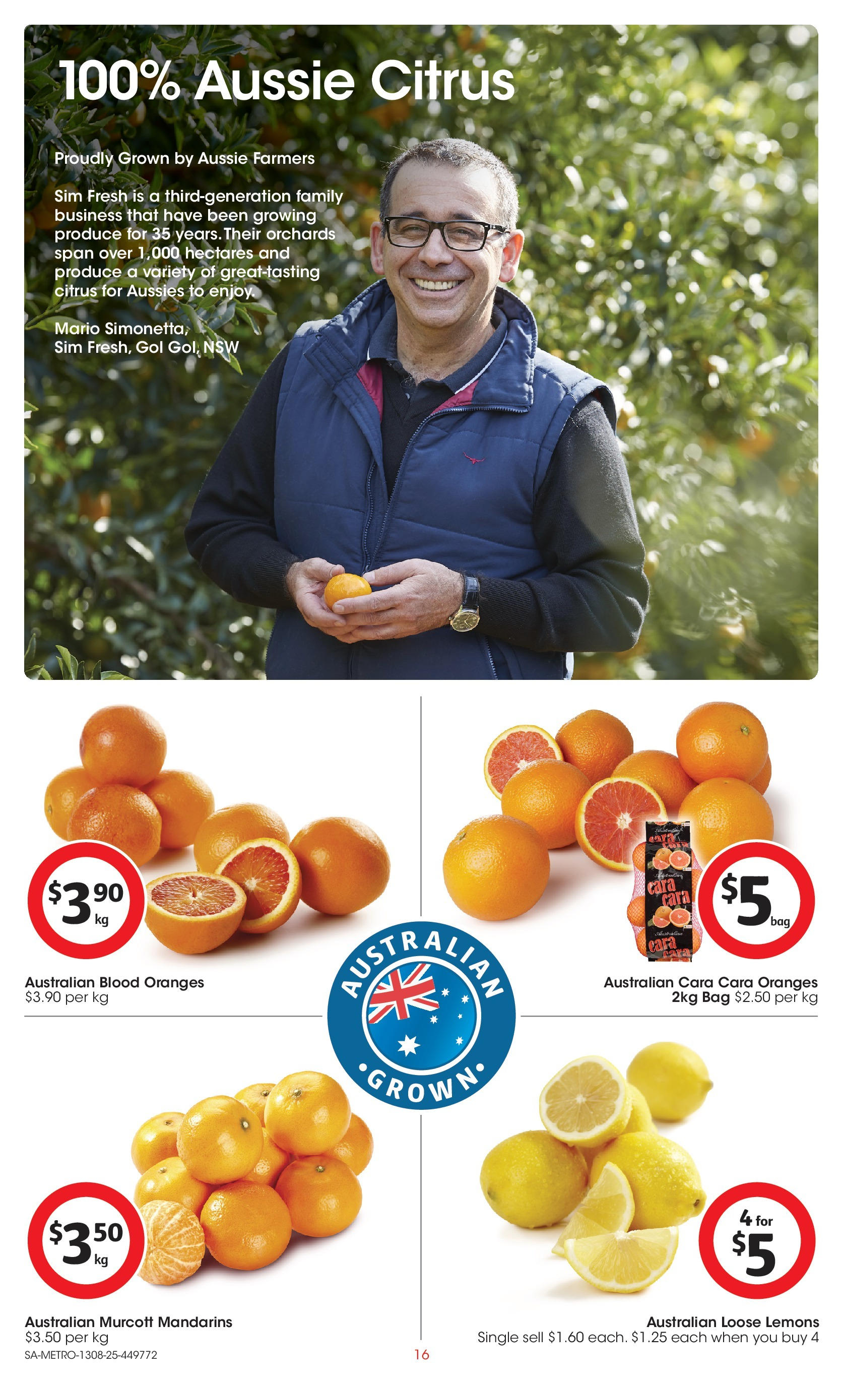 ﻿﻿Coles catalogue valid from 13/08/2025 > Online Australia | Page: 16 | Products: Oranges, Mandarins, Bag