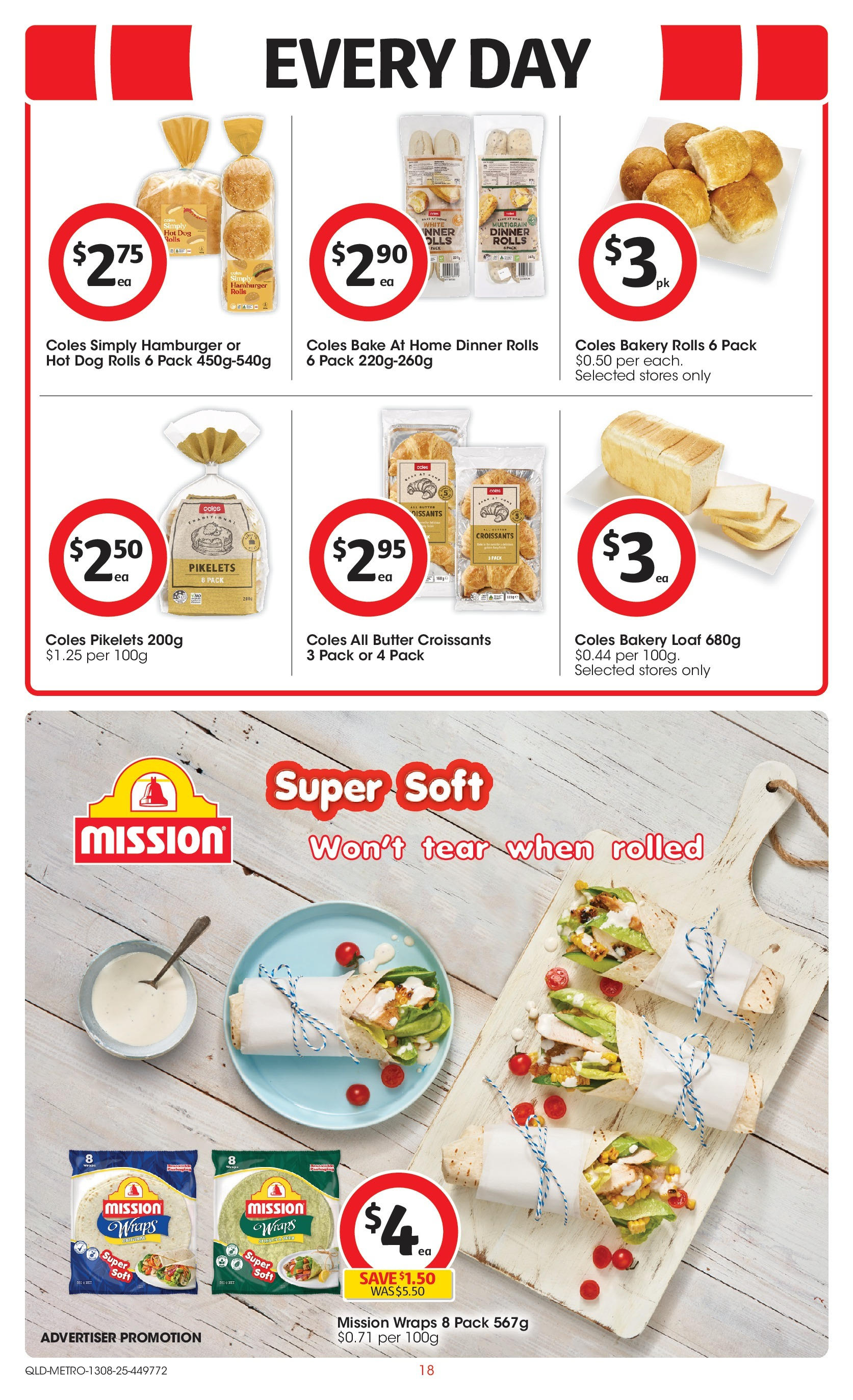 ﻿﻿Coles catalogue valid from 13/08/2025 > Online Australia | Page: 18 | Products: Butter, Bakery