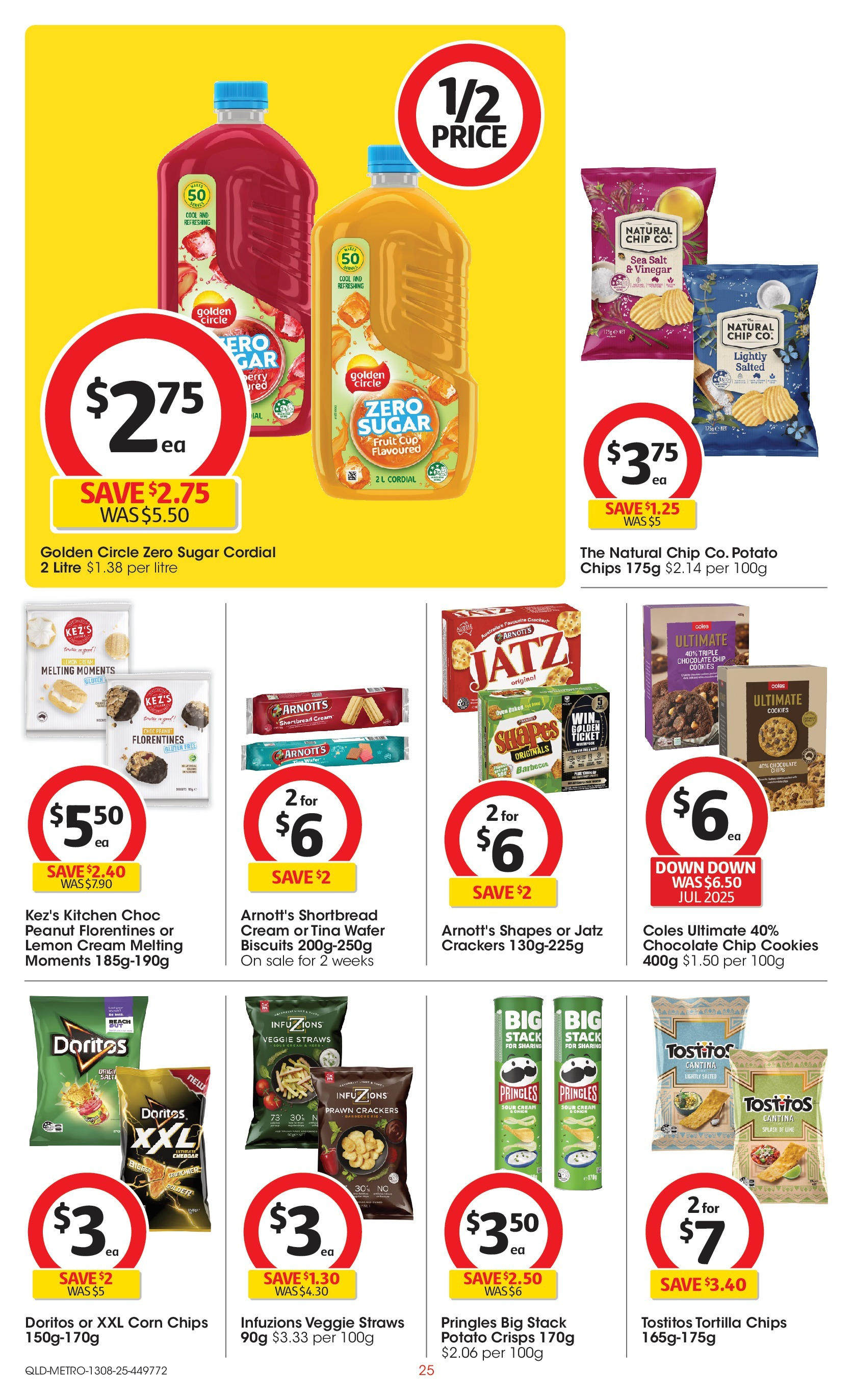 ﻿﻿Coles catalogue valid from 13/08/2025 > Online Australia | Page: 25 | Products: Crackers, Salt, Sugar, Vinegar