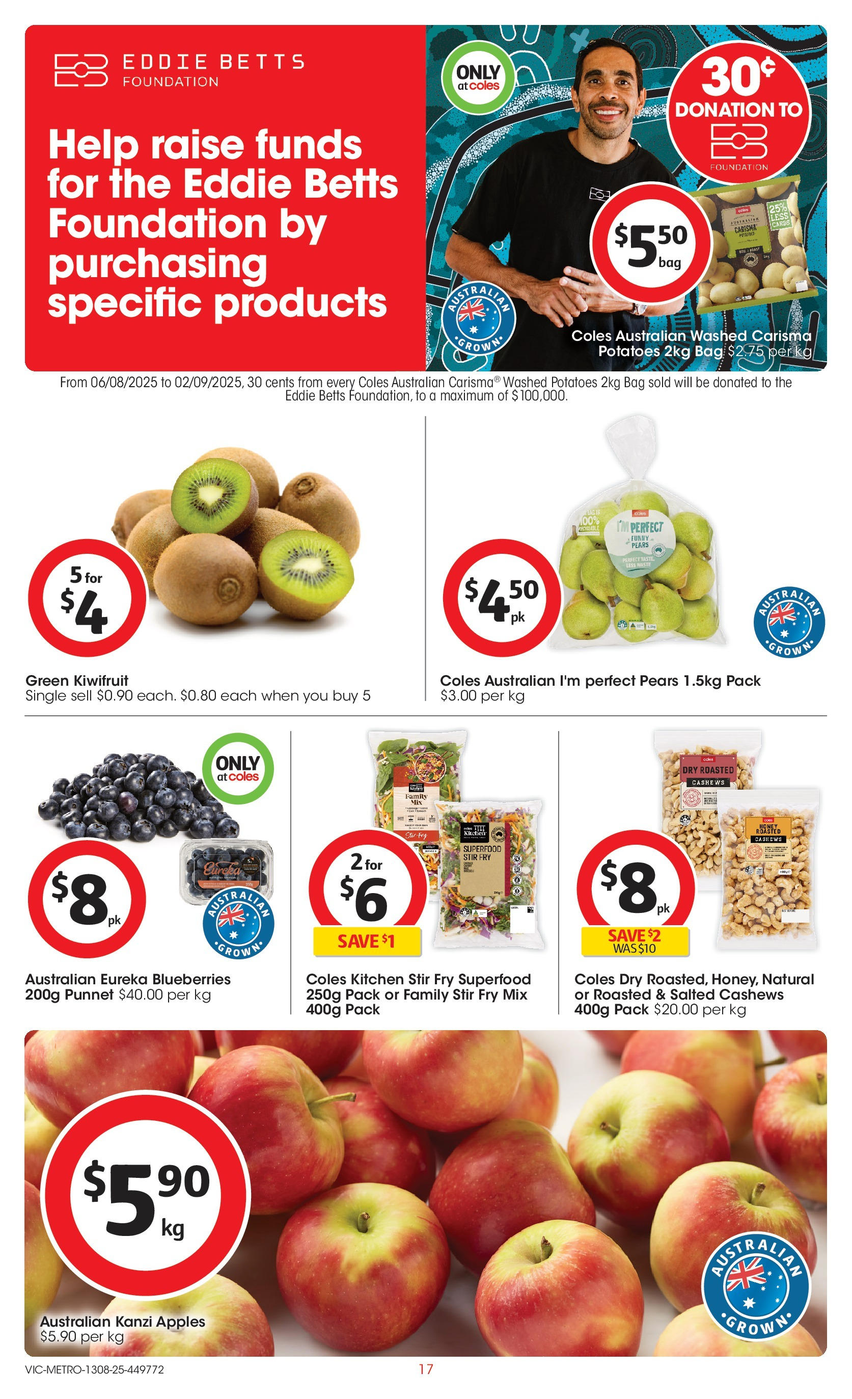 ﻿﻿Coles catalogue valid from 13/08/2025 > Online Australia | Page: 17 | Products: Apples, Potatoes, Blueberries, Foundation